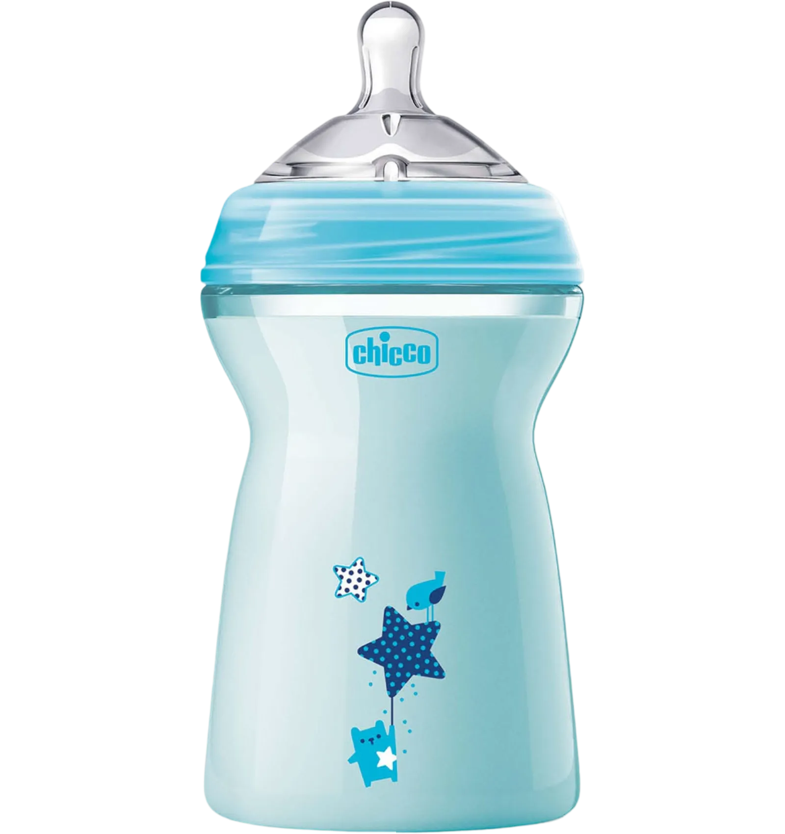 Chicco Natural Feeling Baby Bottle 330ml Blue Regular Flow