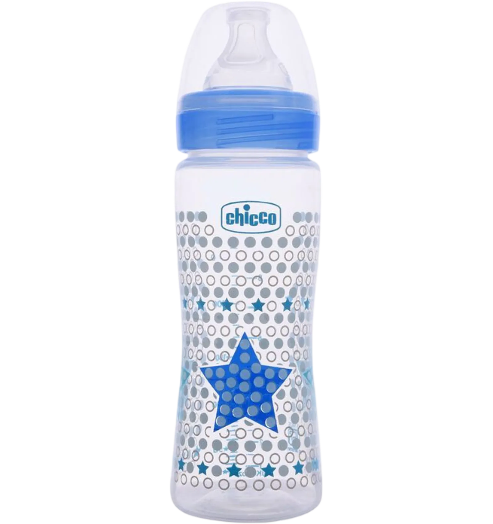 Chicco Well Being blue anti-colic feeding bottle 330ml