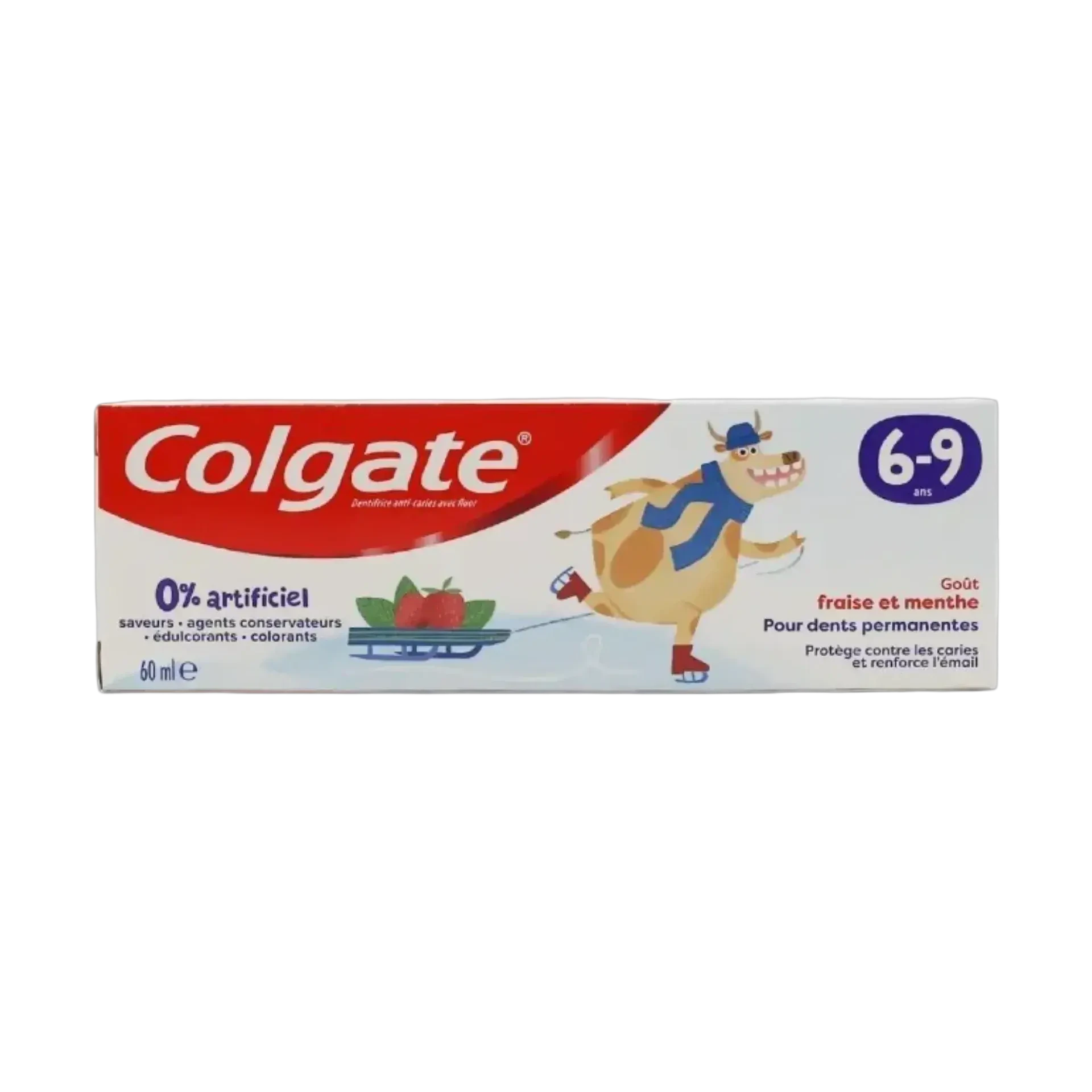 Colgate strawberry mint kids toothpaste for ages six to nine