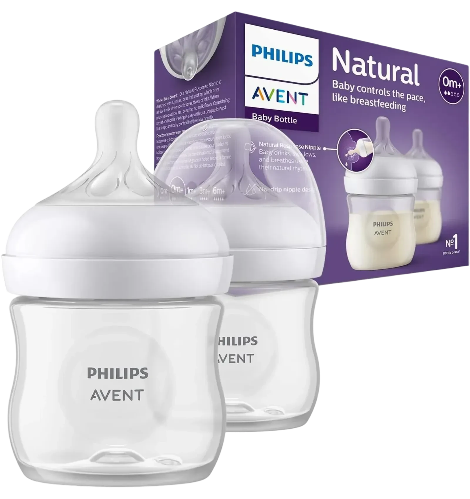 Avent Natural baby feeding bottles 125ml newborn