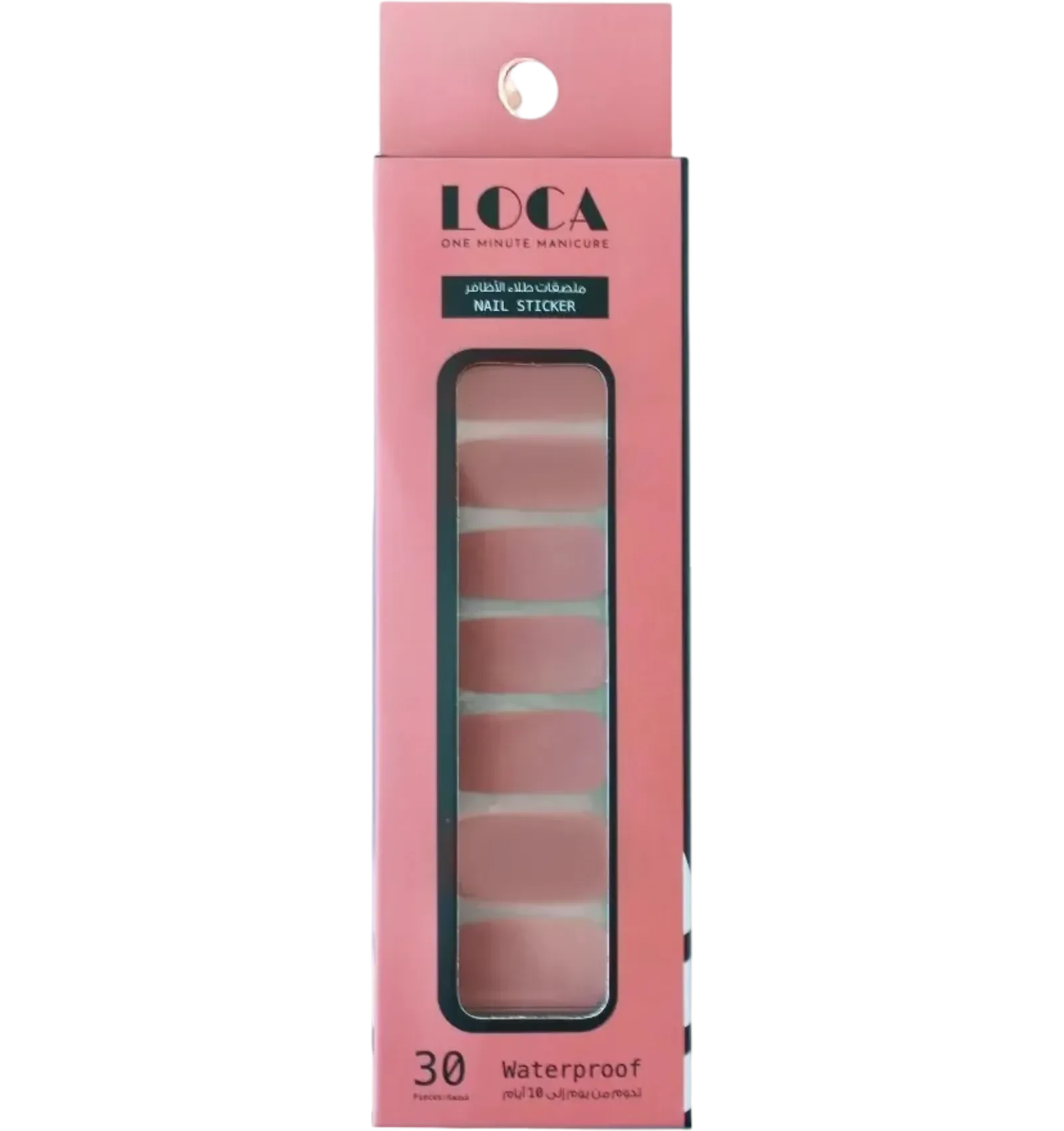 Loca sticker nail polish Sand Land in warm pink