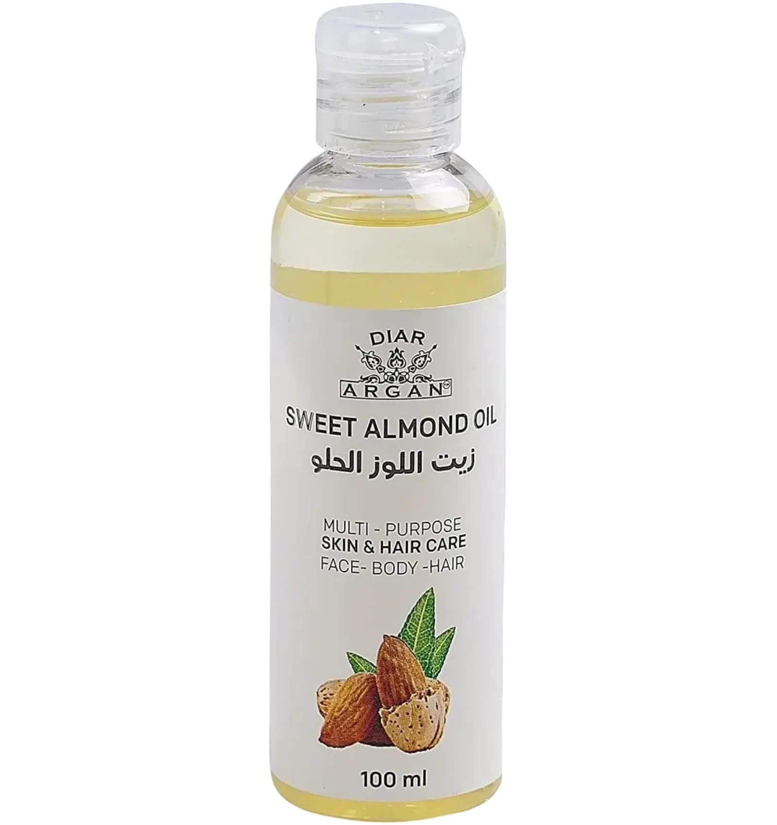 Diar Argan sweet almond oil for face body and hair 100ml