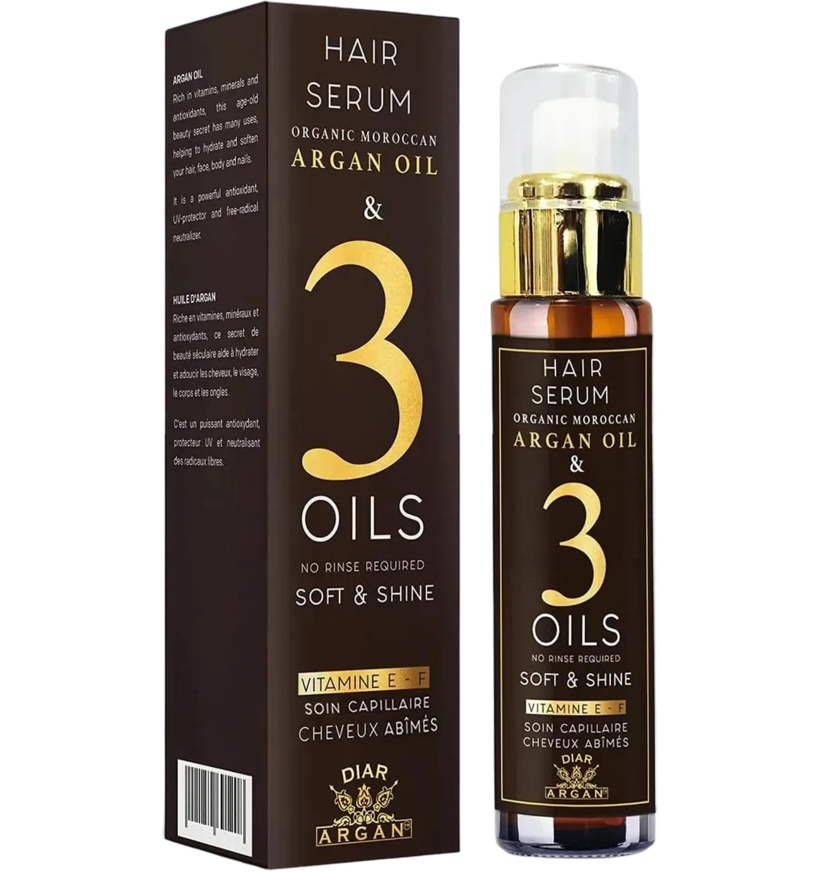 Diar Argan hair serum with 3 oils for softness and shine 50ml
