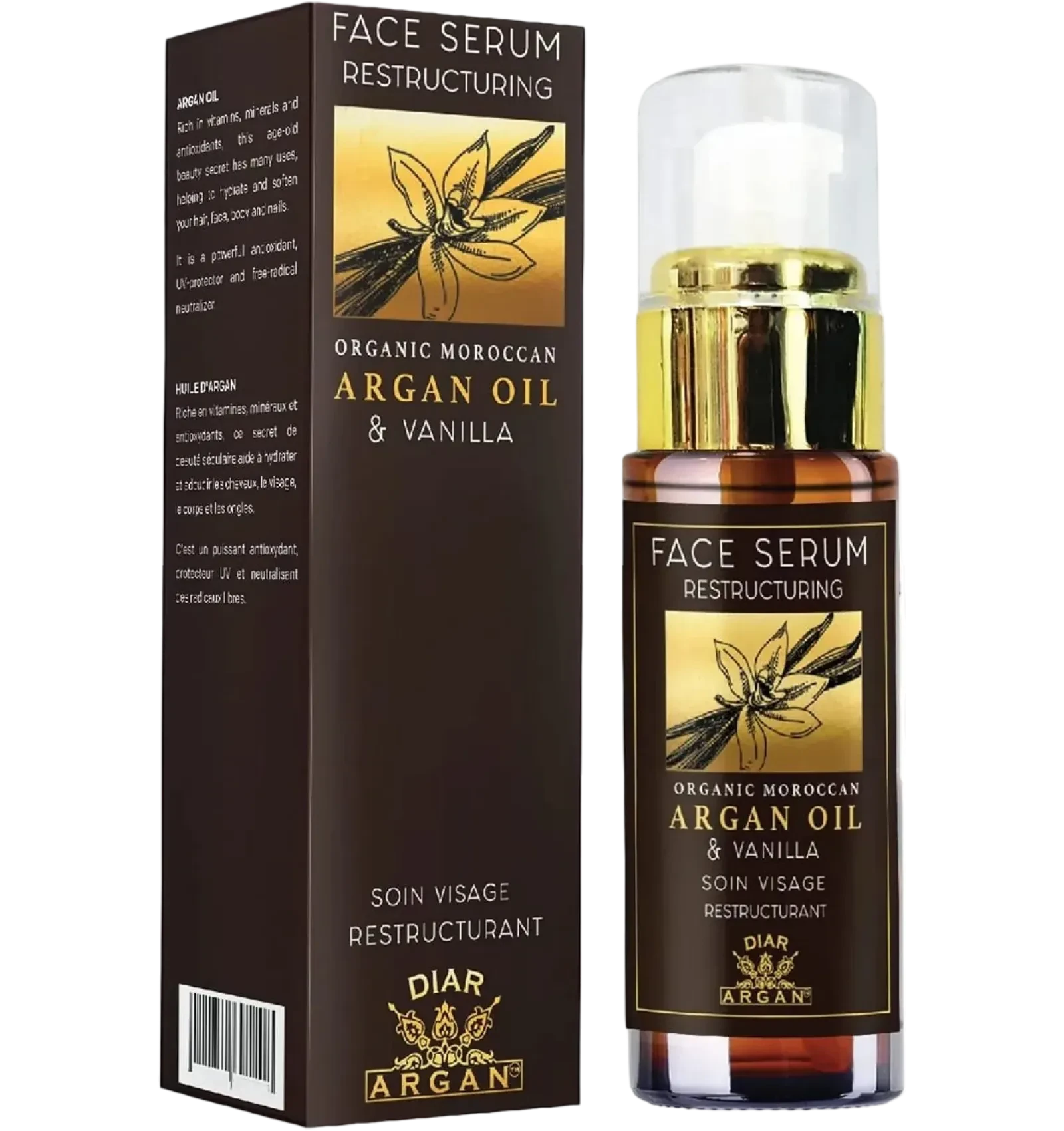 Diar Argan vanilla face serum with restructuring benefits 30ml