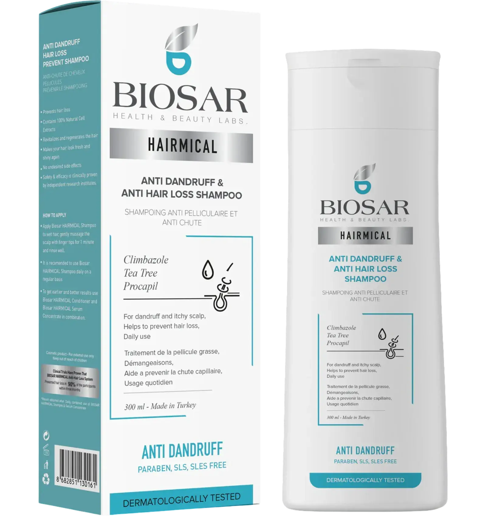 Biosar Hairmical anti-dandruff hair loss shampoo 300ml