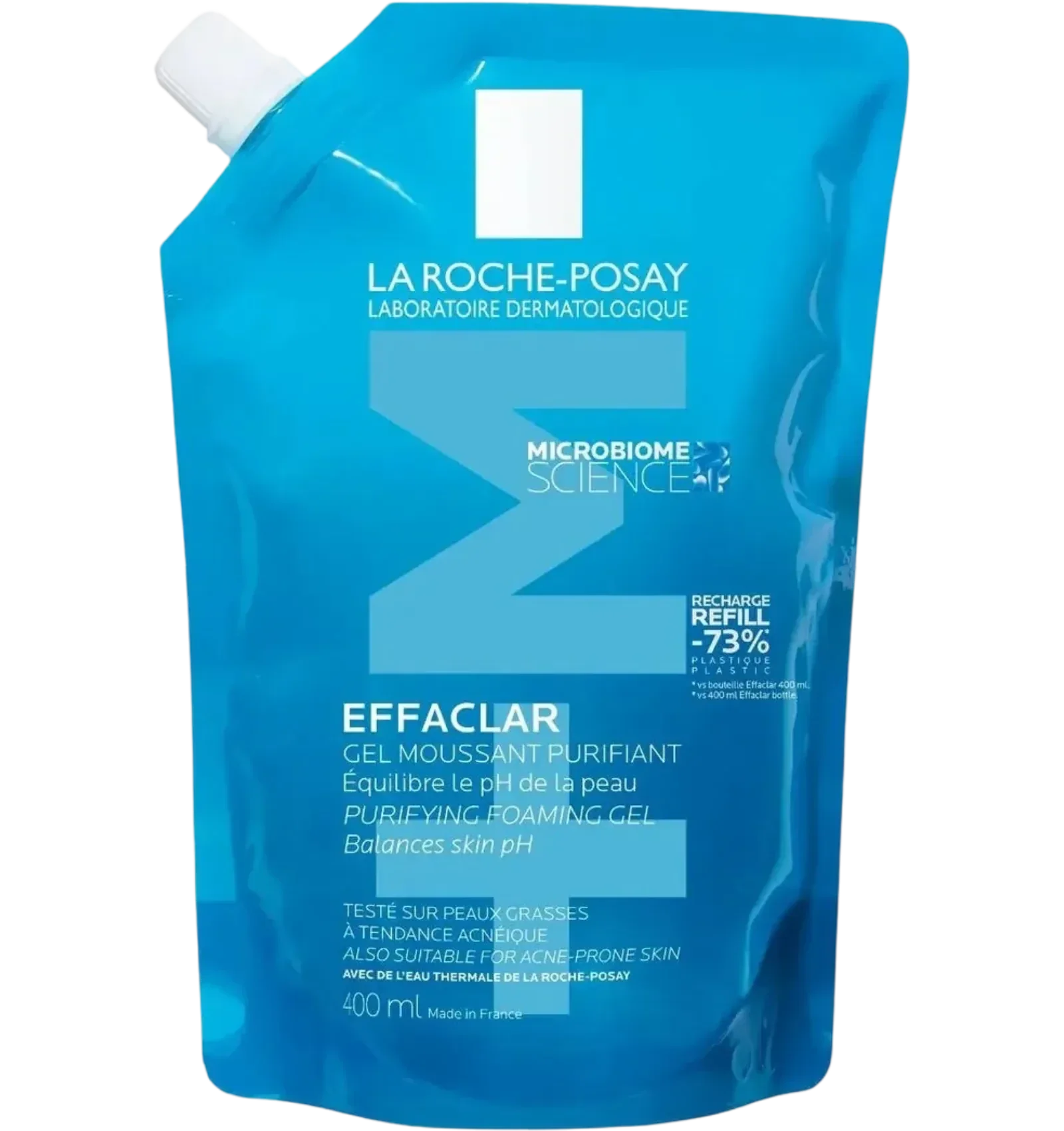 La Roche-Posay Effaclar foaming gel 400ml refill pouch purifying