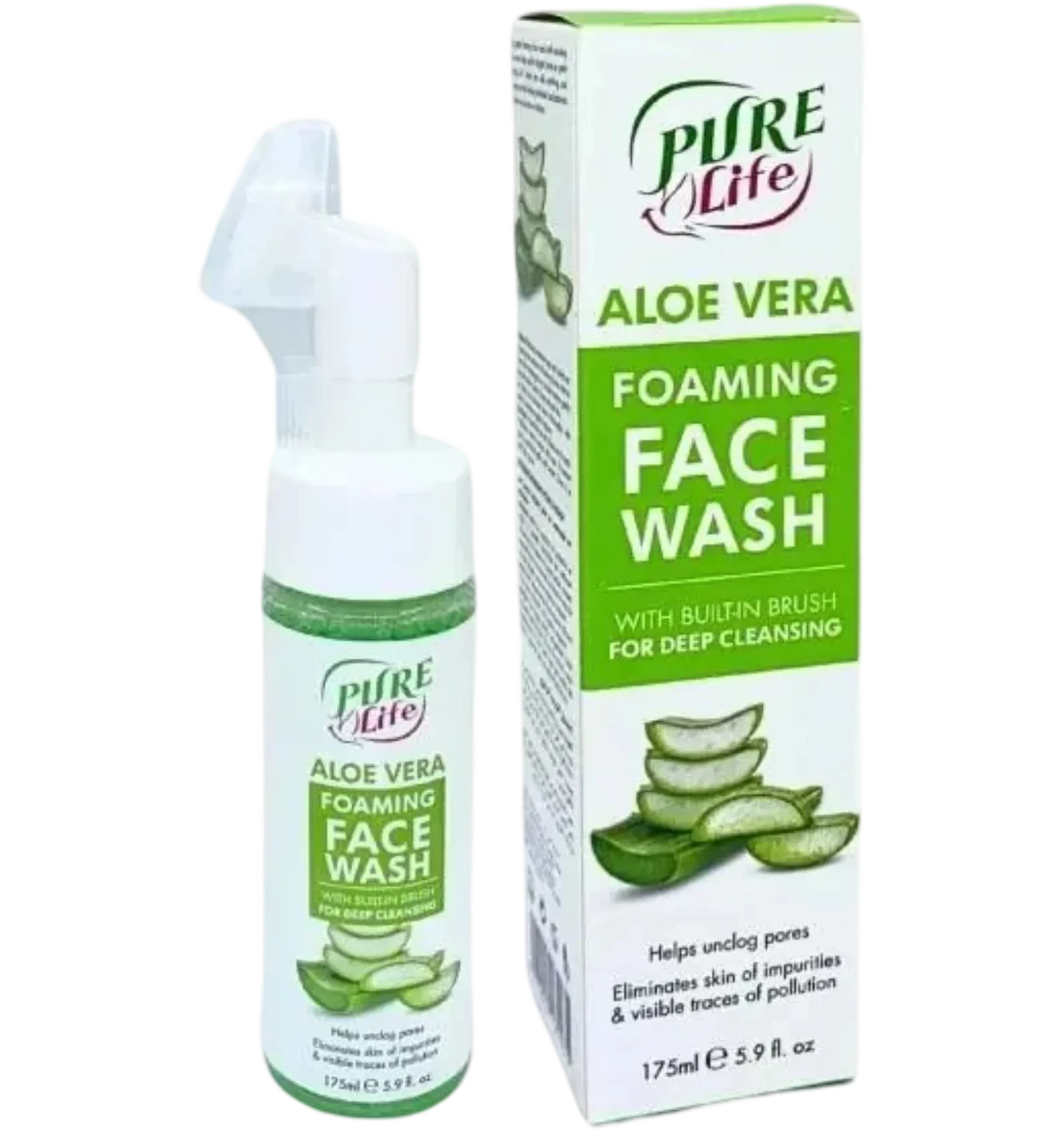 Pure Life foaming face wash with aloe vera 175ml