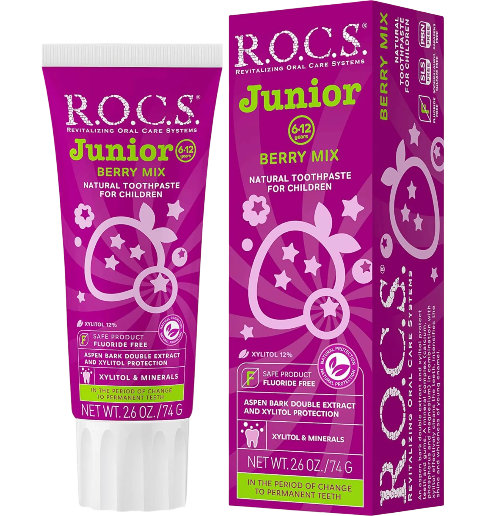 R.O.C.S Junior Berry Mix toothpaste 74g