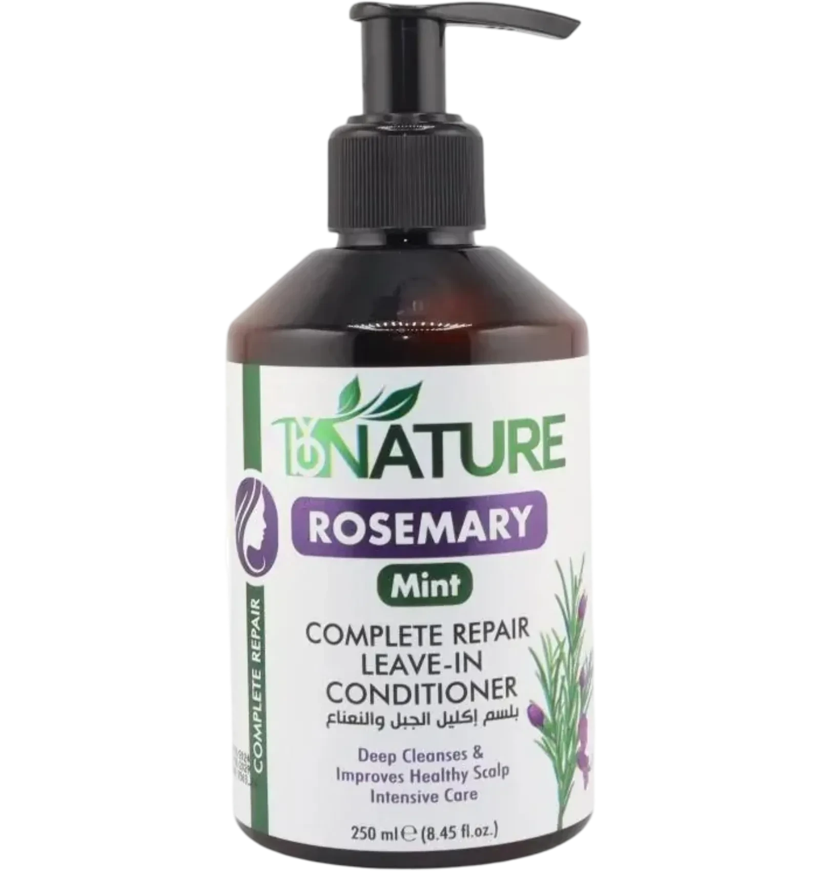 By Nature Rosemary Mint leave-in conditioner nourishes scalp health 250g pump