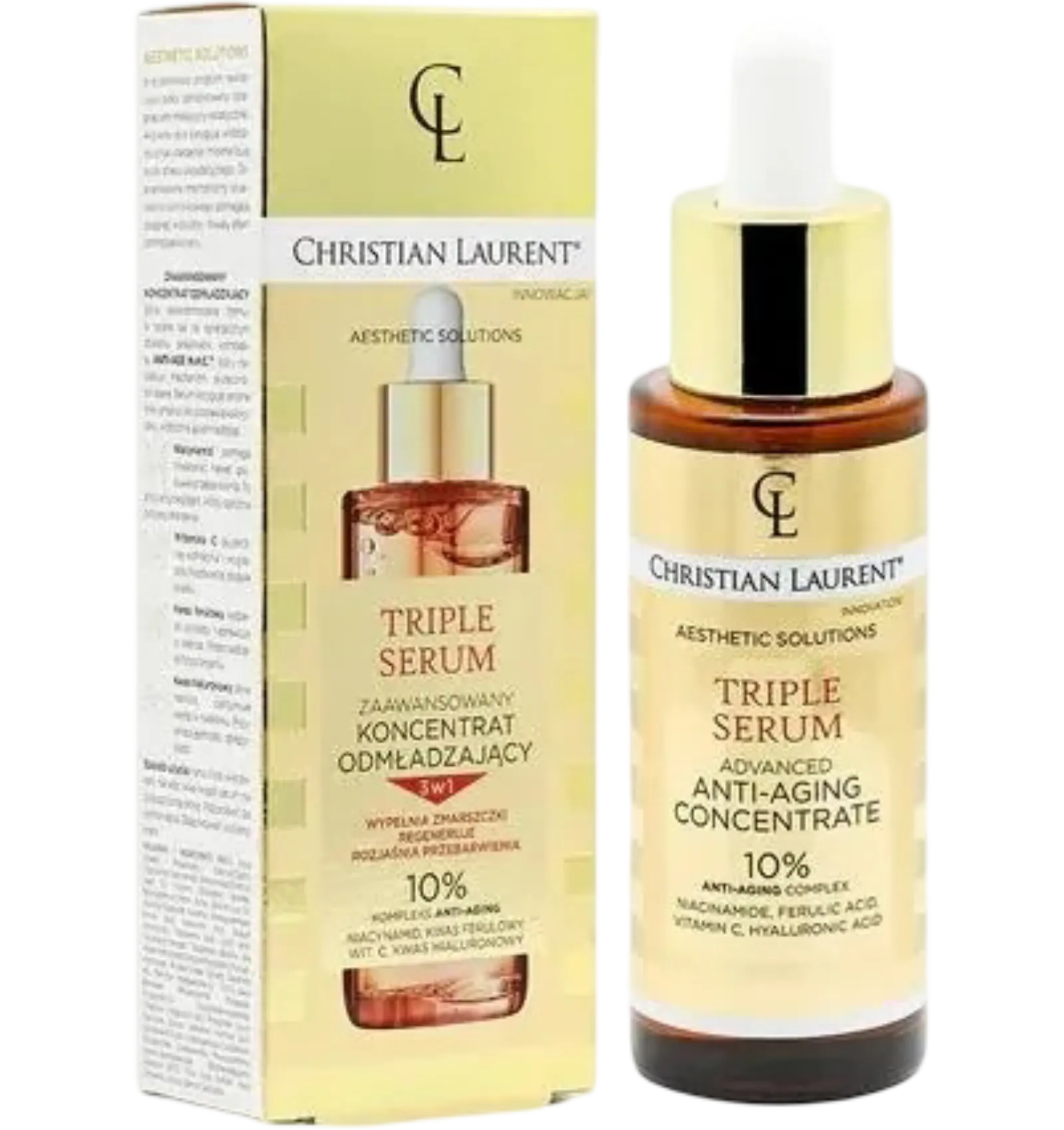 Christian Laurent triple anti-aging serum 3 in 1 30ml with packaging