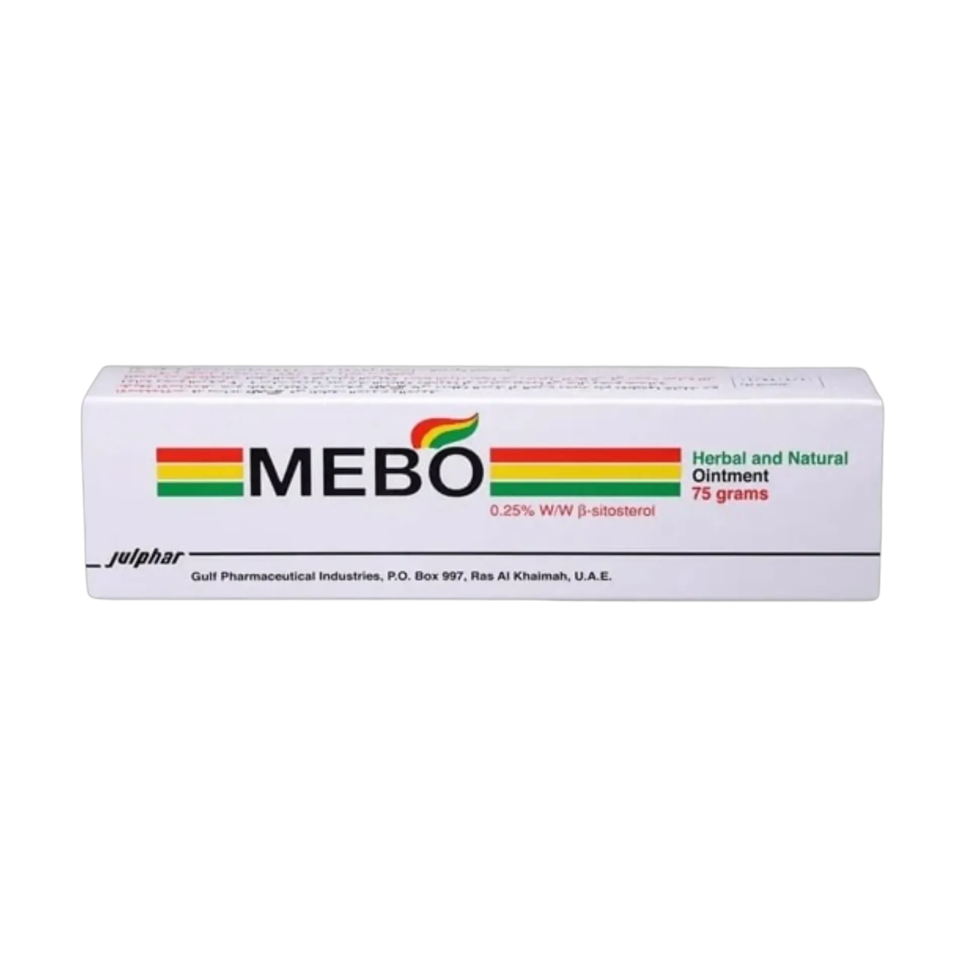 MEBO Burn and Wound Ointment by Julphar 75 gram tube