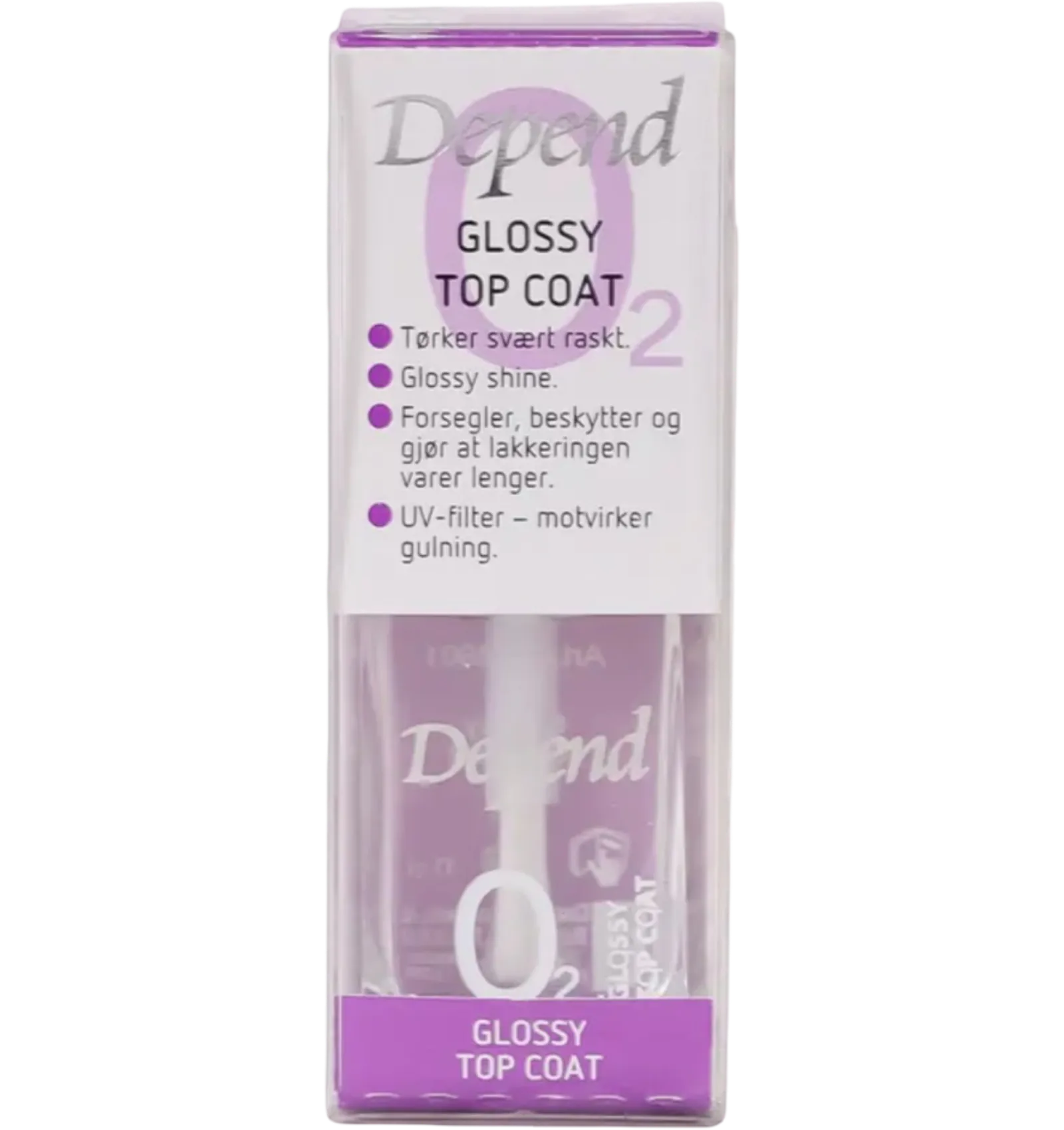 Depend glossy top coat oxygen nail shine 11 ml