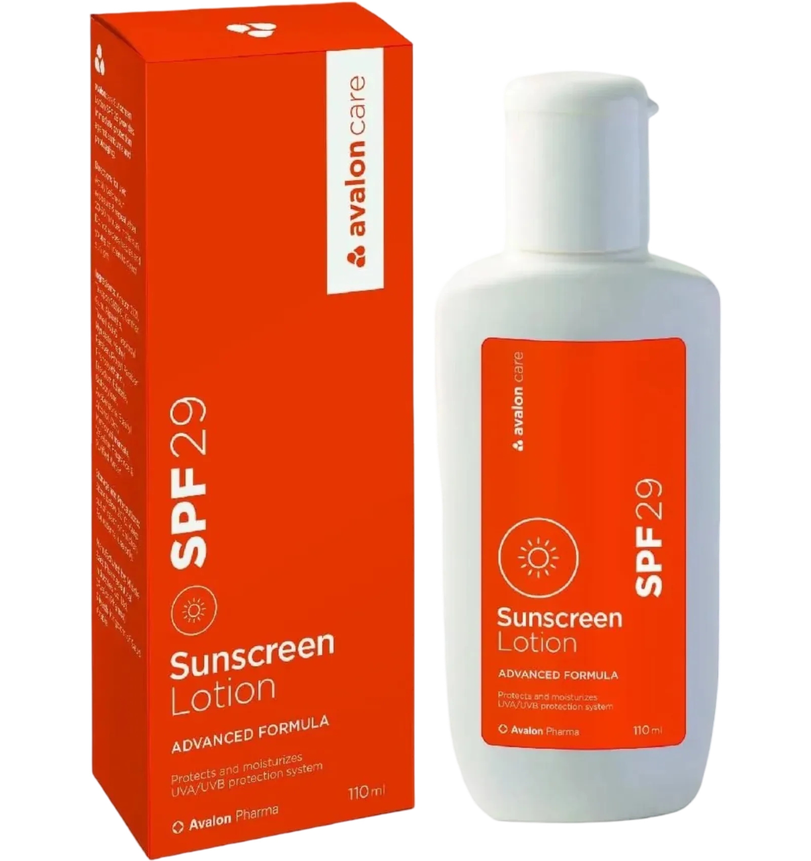 Avalon sunscreen lotion SPF twenty-nine one hundred ten grams