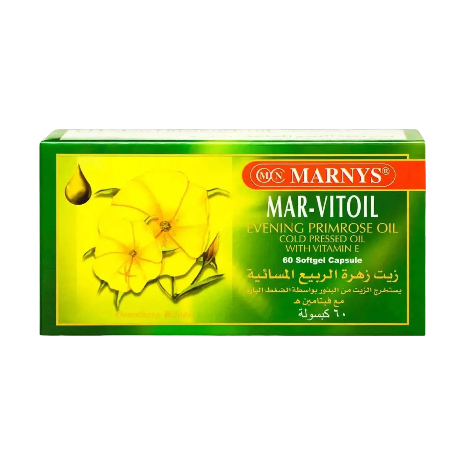 Marnys Evening Primrose Oil 60 softgel capsules vitamin E