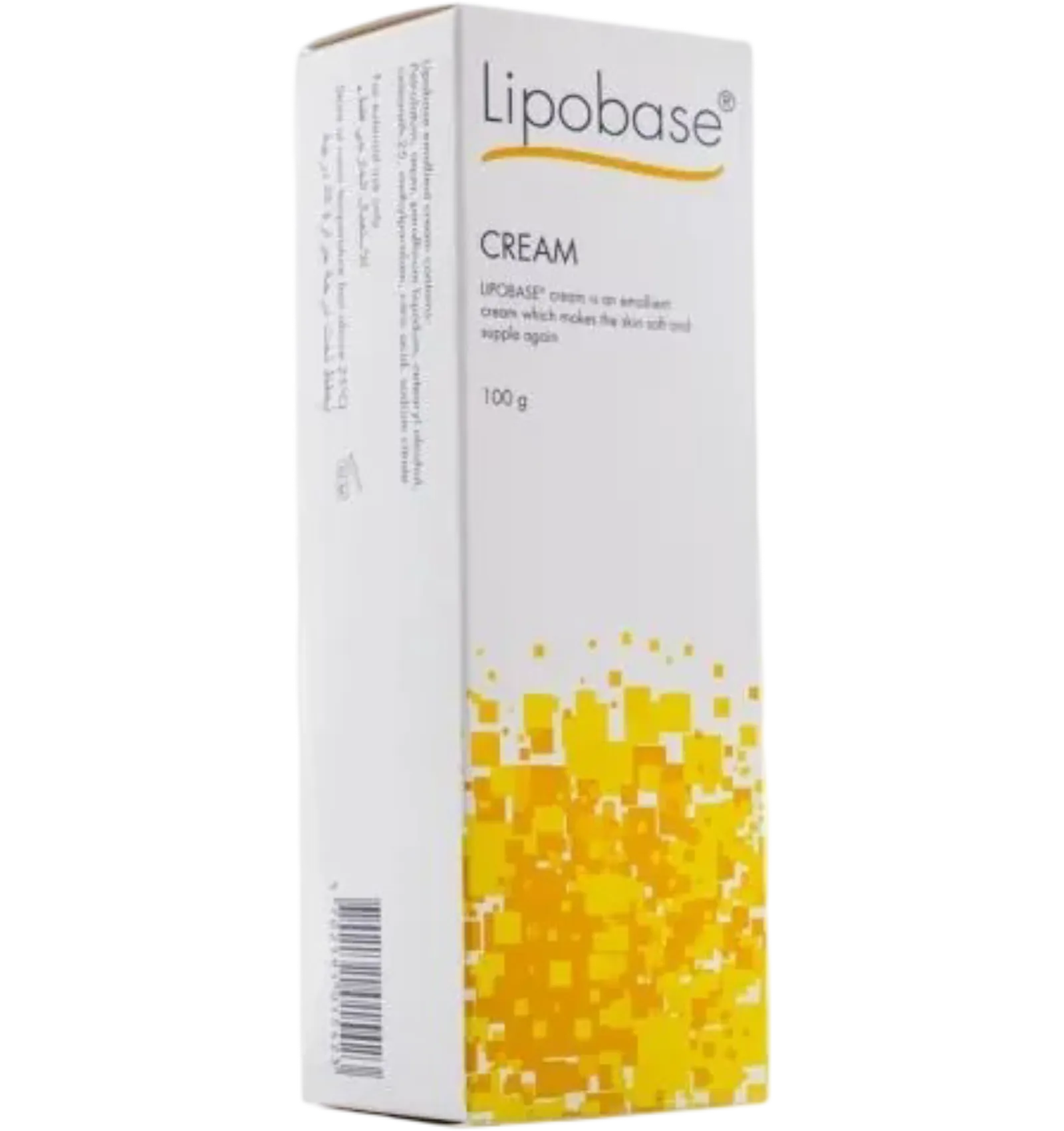 Lipobase moisturizing cream in a 100g box for dry skin