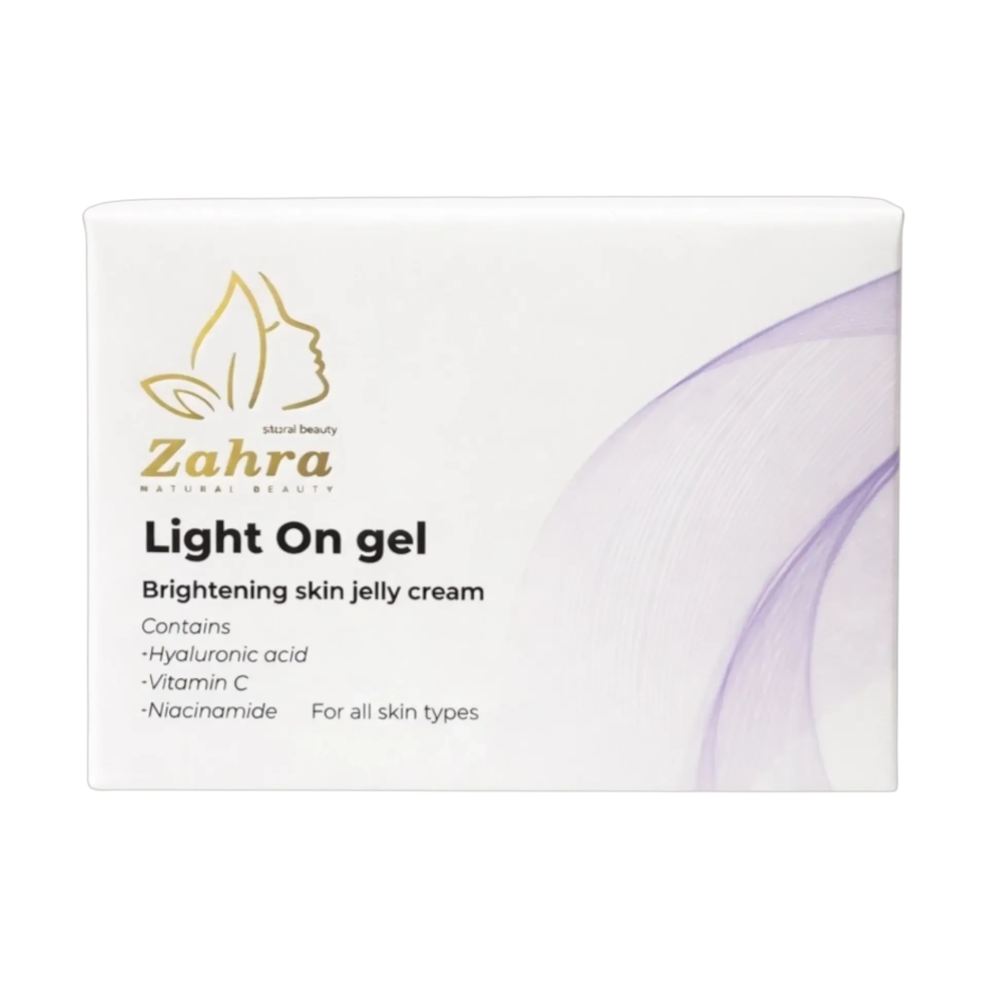Zahra Light On jelly cream 50ml brightening hydration formula