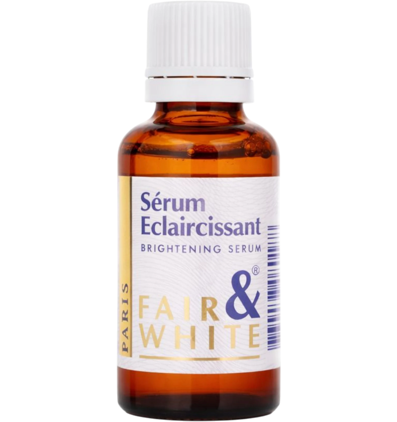 Fair And White Brightening Serum in amber bottle 30 ml