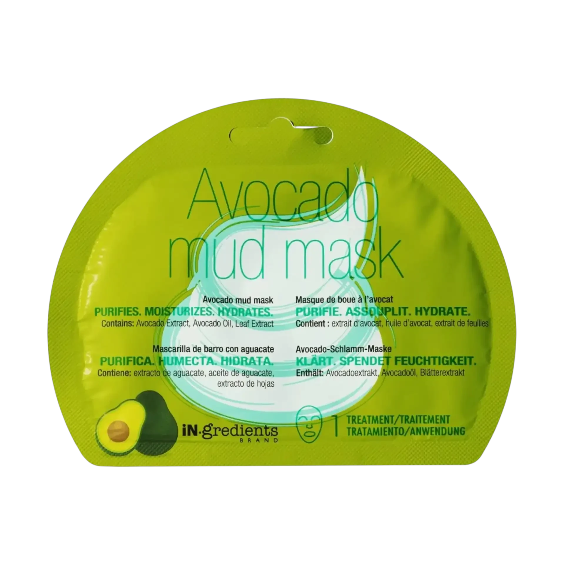 In.Gredients avocado mud mask for deep cleansing