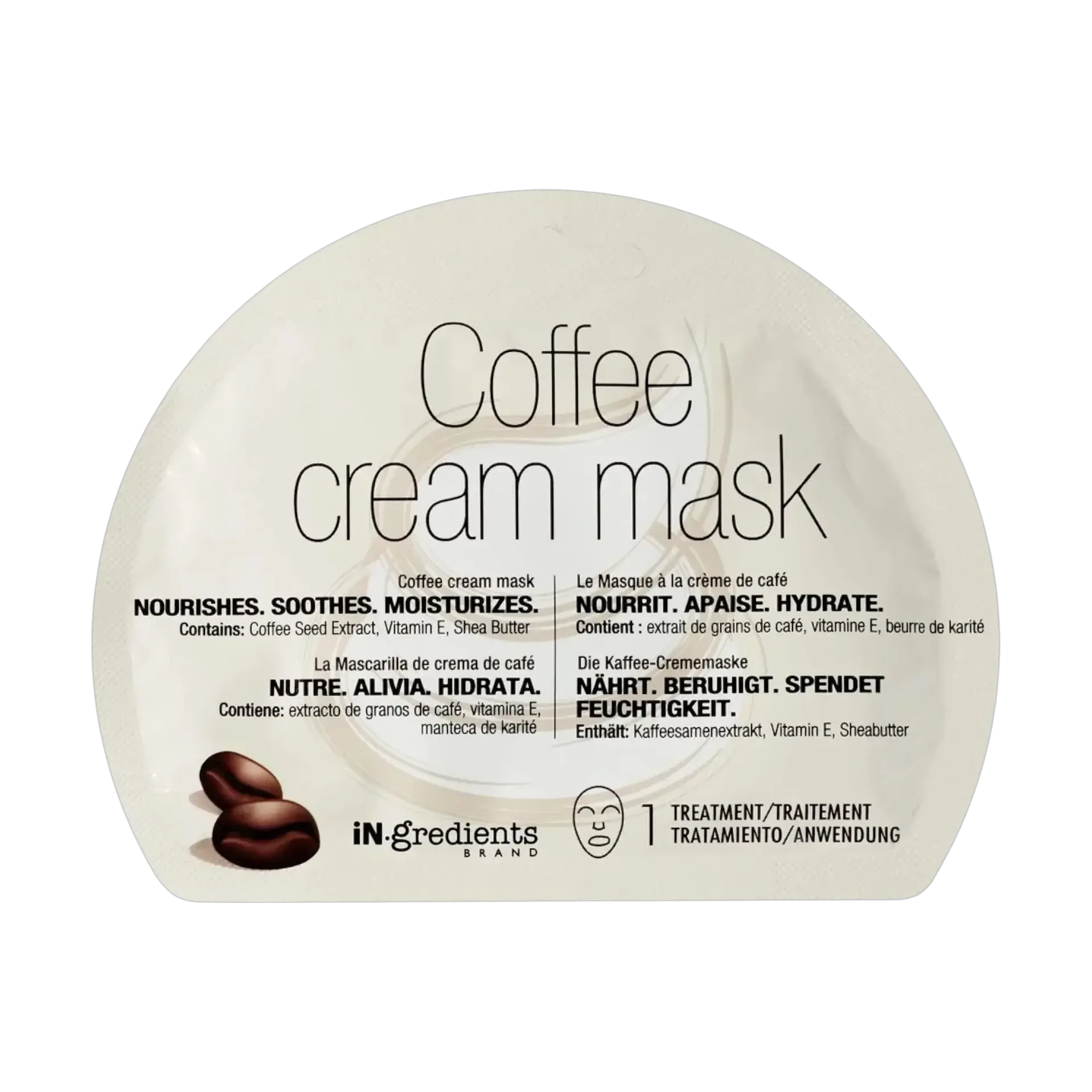 In.Gredients coffee cream mask for skin revitalization