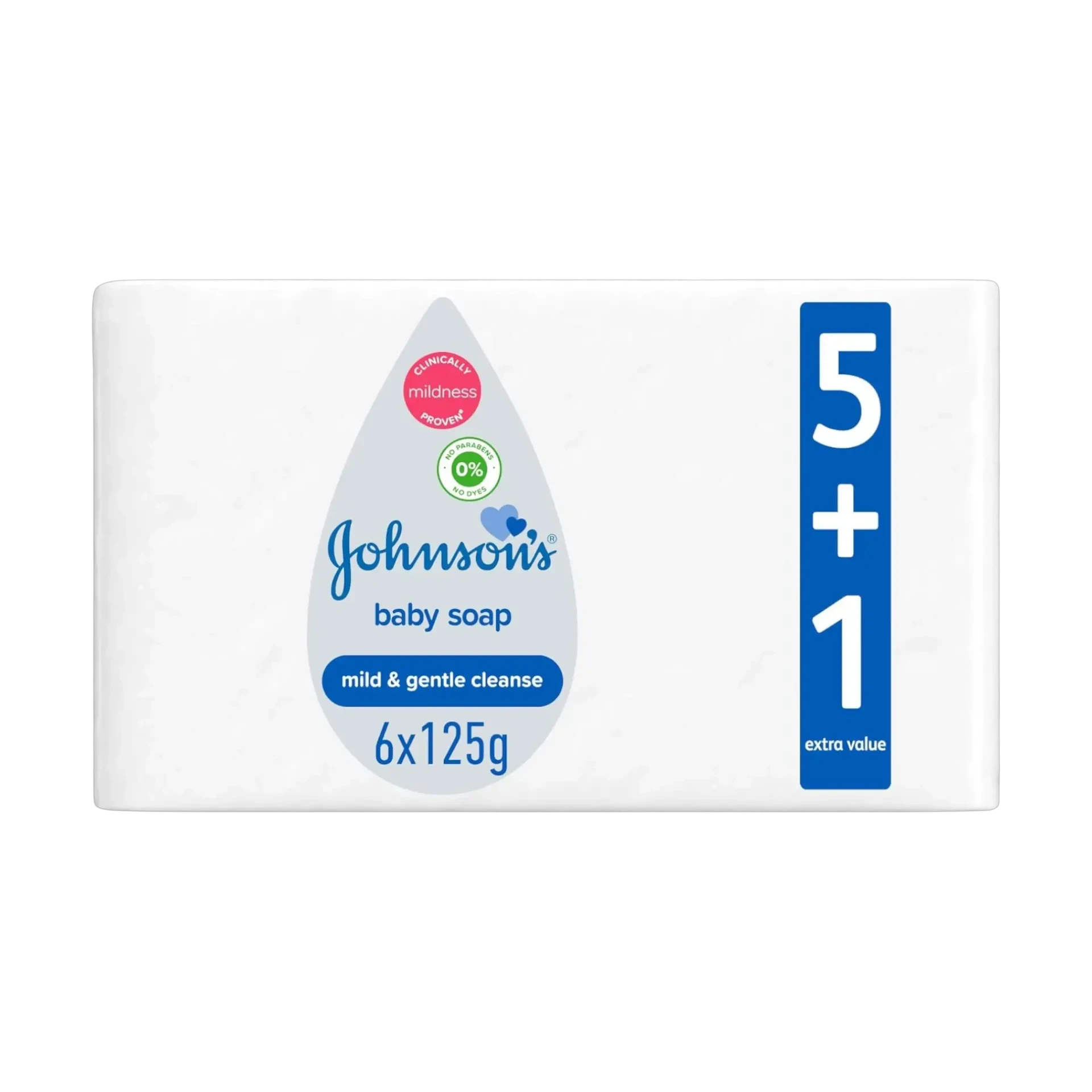 Johnson's baby bar soap 6 bars 125g each
