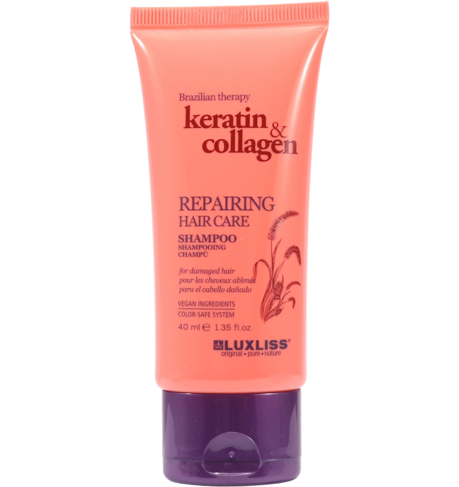 Luxliss keratin repairing shampoo for hair 40 ml
