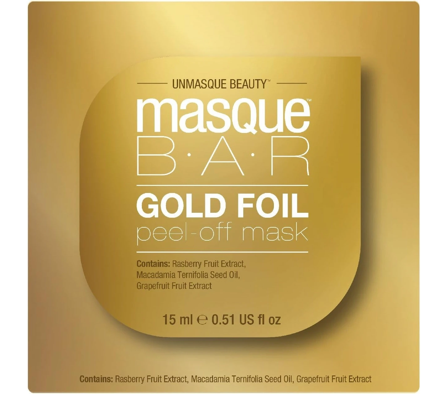 Masque BAR Gold Foil sheet mask