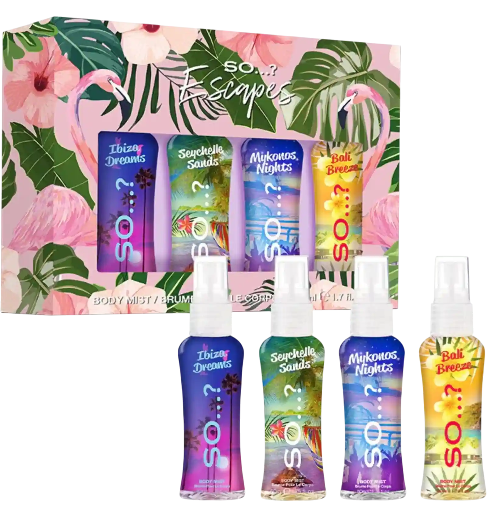 سو اسكيب مجموعة معطرات جسم 4×50 مل بروائح متنوعة