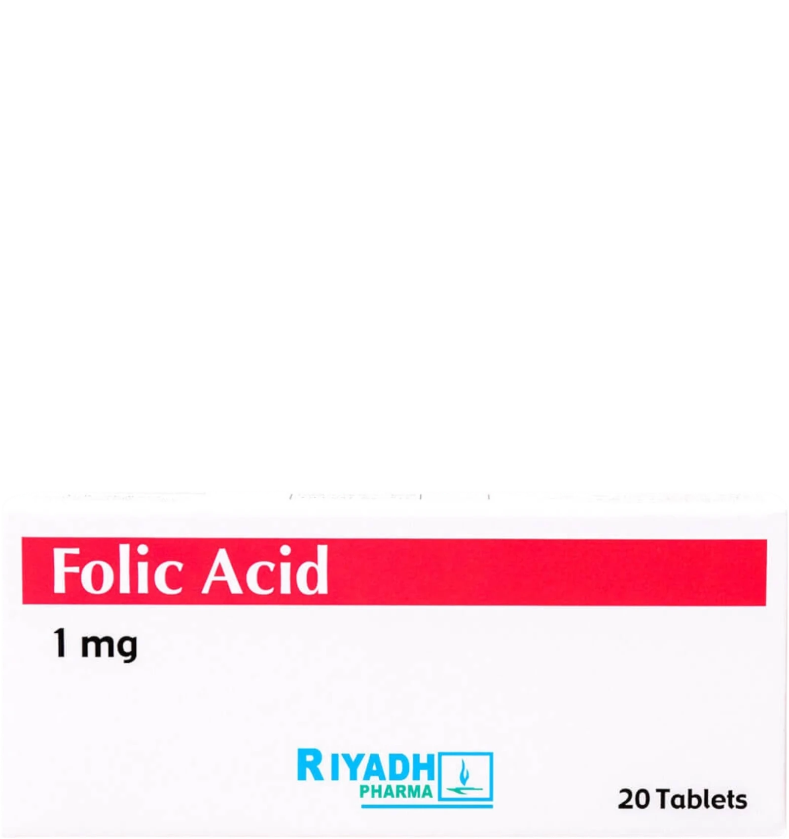 Riyadh Pharma folic acid 1 mg 20 tablets