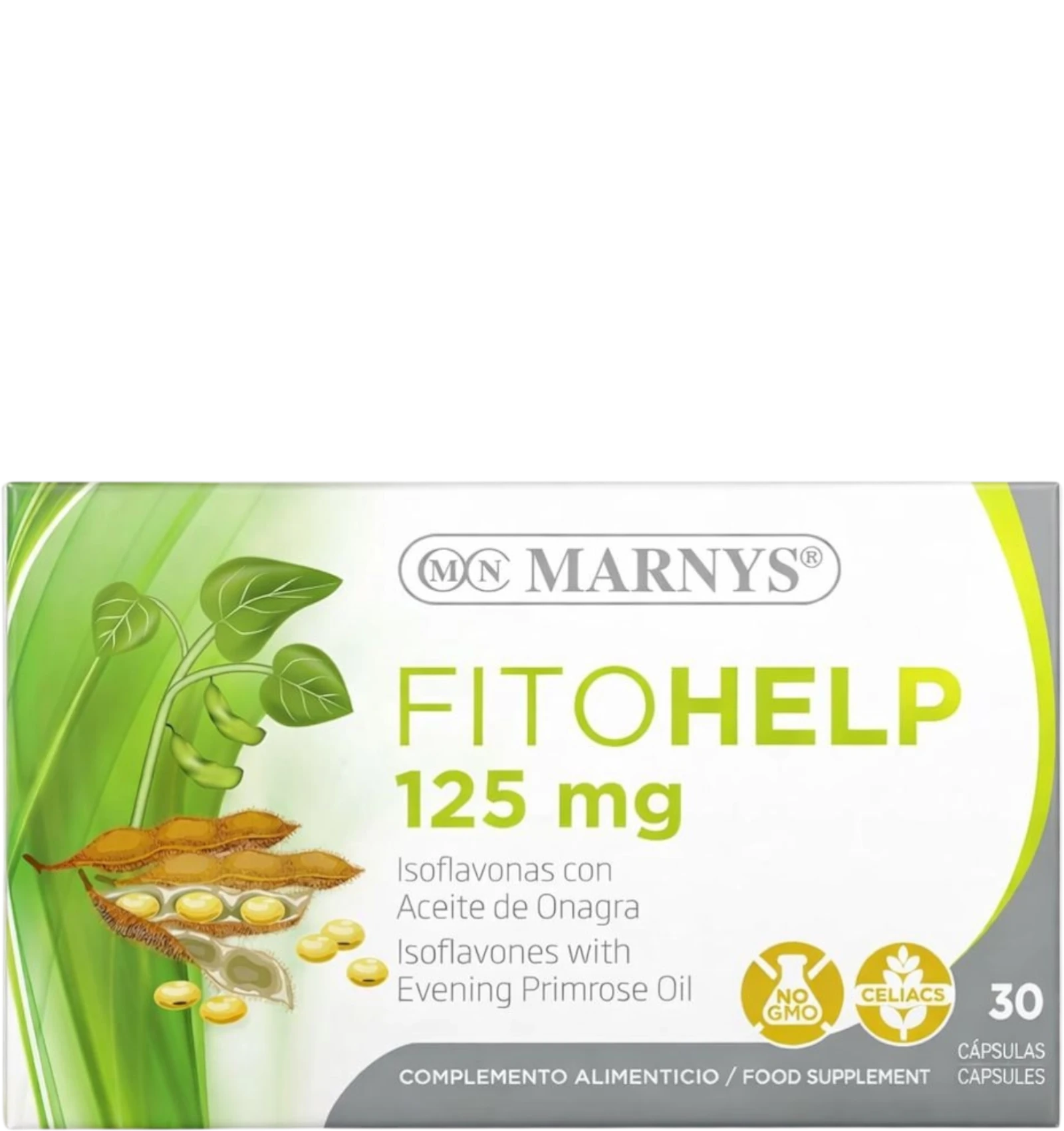 Marnys Fitohelp Isoflavones 125mg 30 capsules support menopausal hormone balance