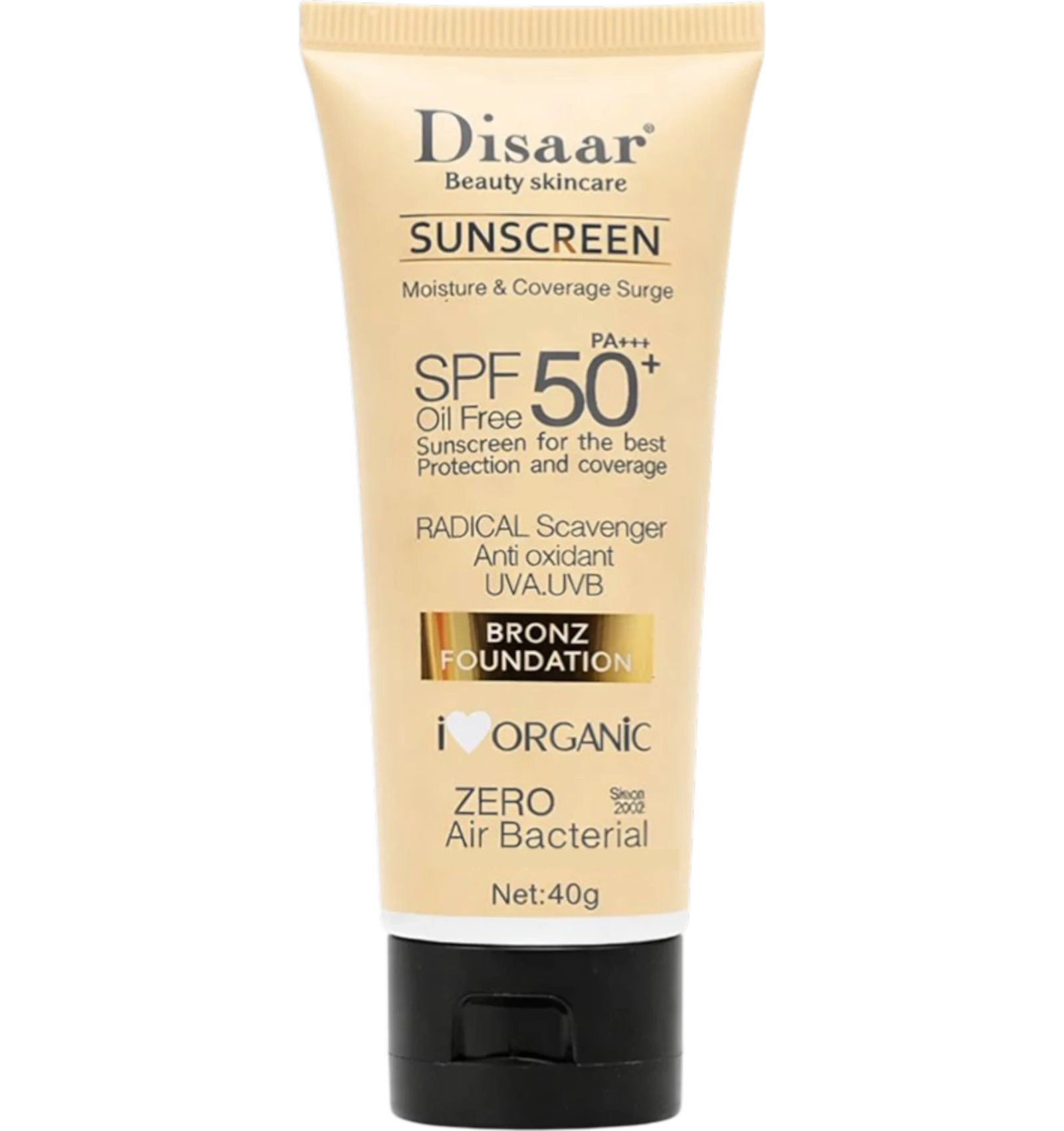 Disaar sunscreen foundation cream bronze SPF50+ 40 g