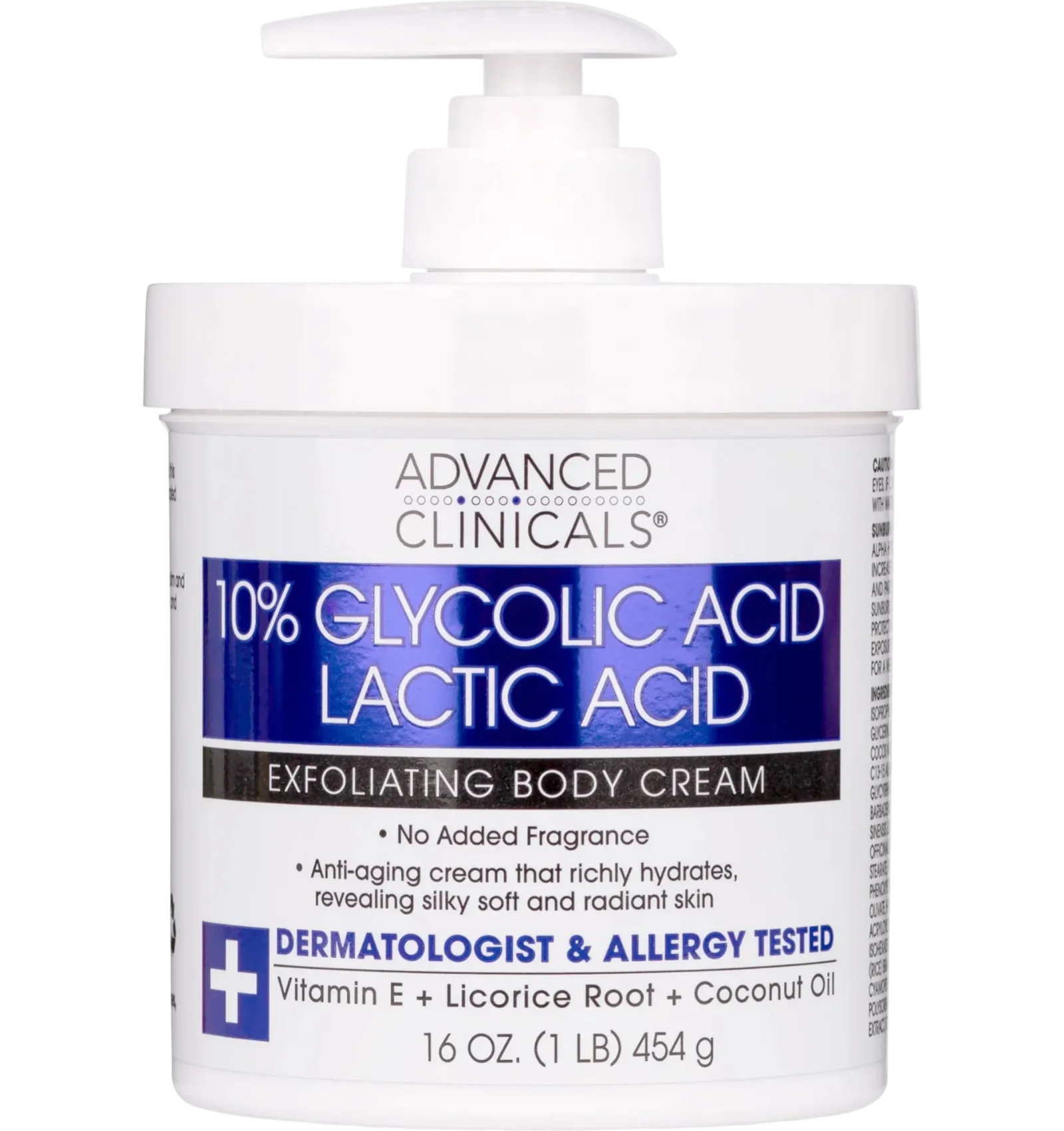 كريم تقشير جسم ادفانسد كلينيكالز جليكوليك لاكتيك 454 جم