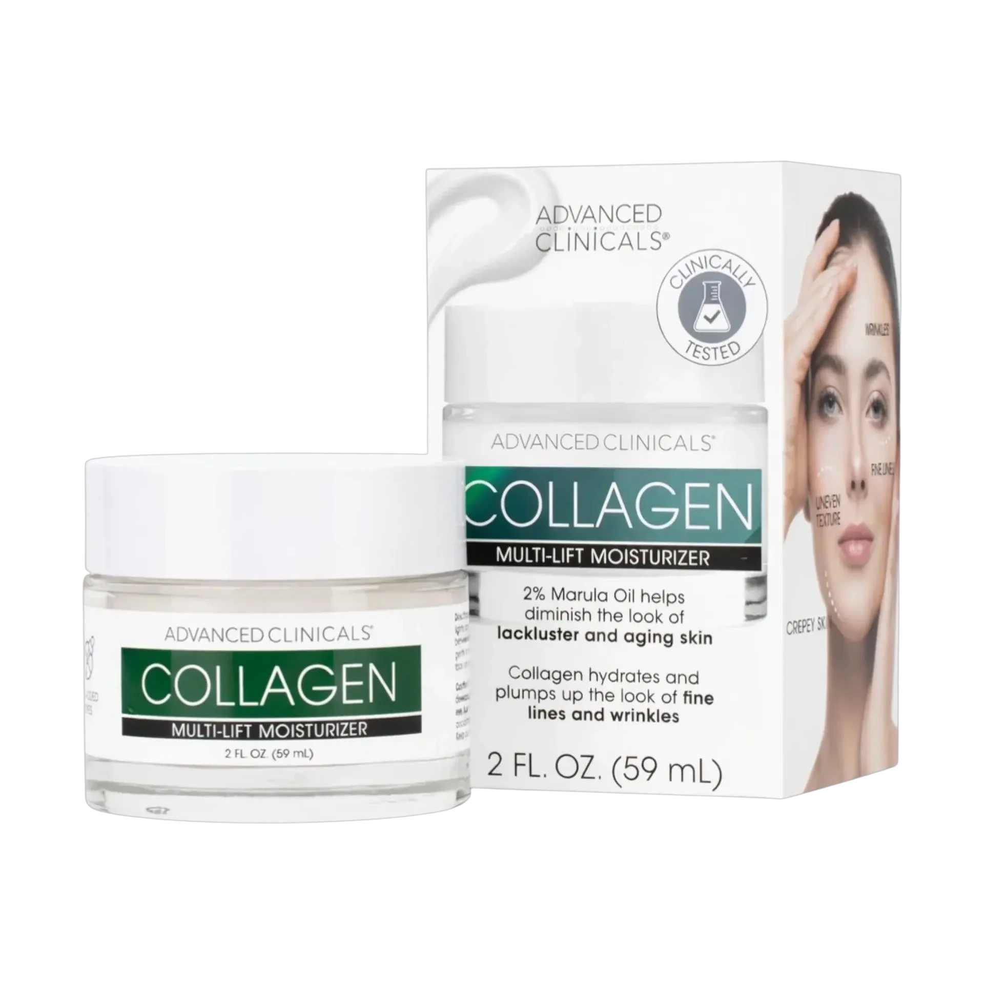 Advanced Clinicals Vegan Collagen Multi Lift Face Cream 59ml