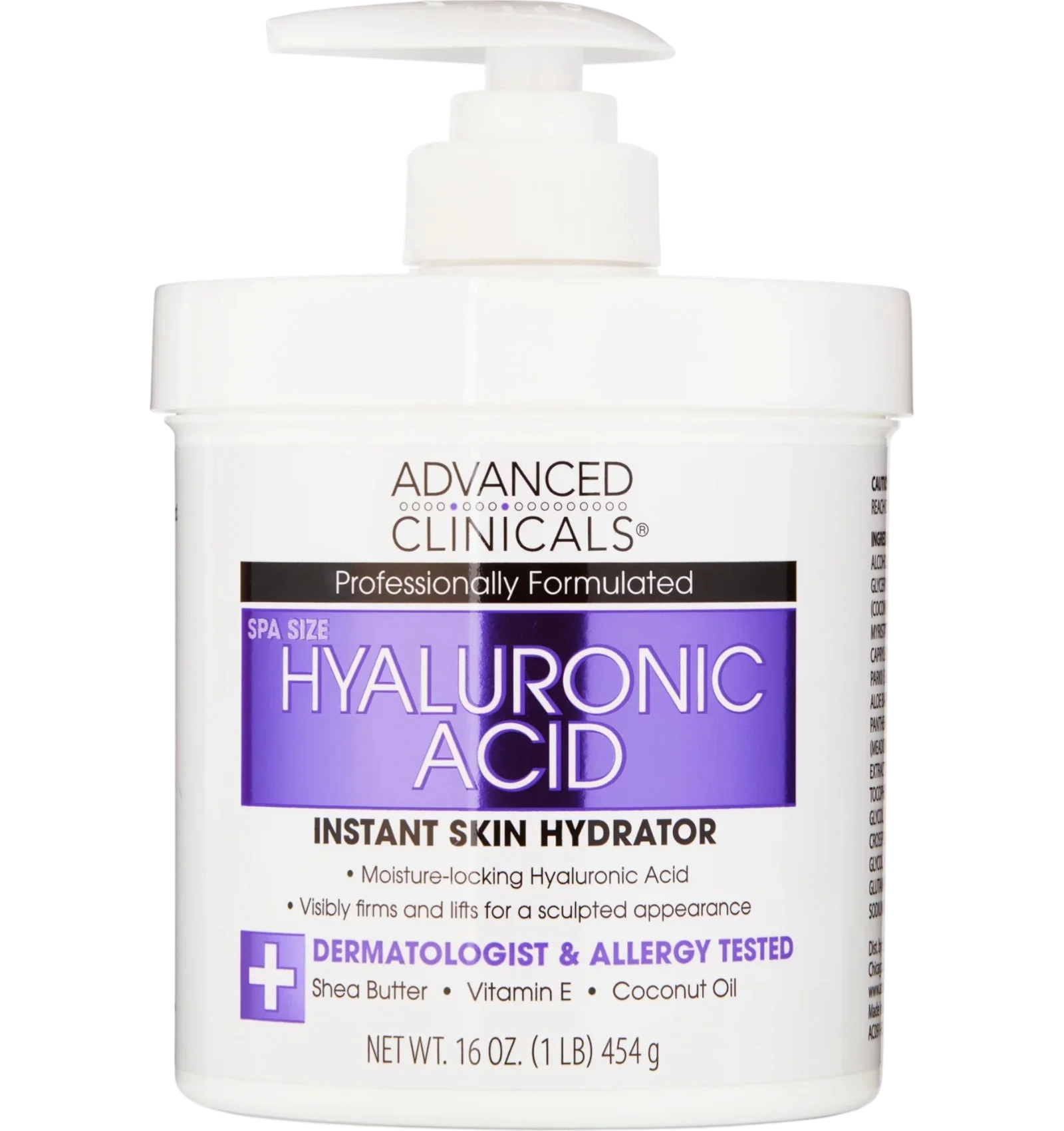 Advanced Clinicals Hyaluronic Acid Moisturizing Cream 454g