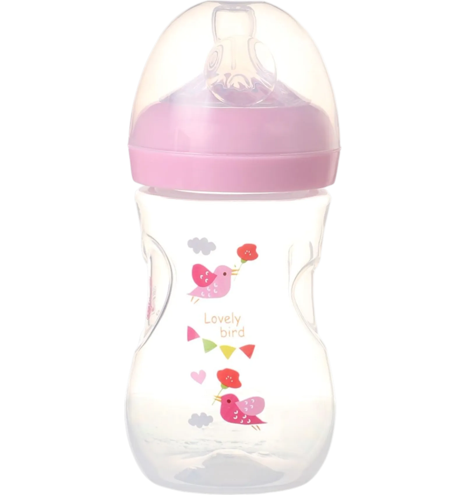 Baby Care Zone anti drip feeding bottle 240 ml pink