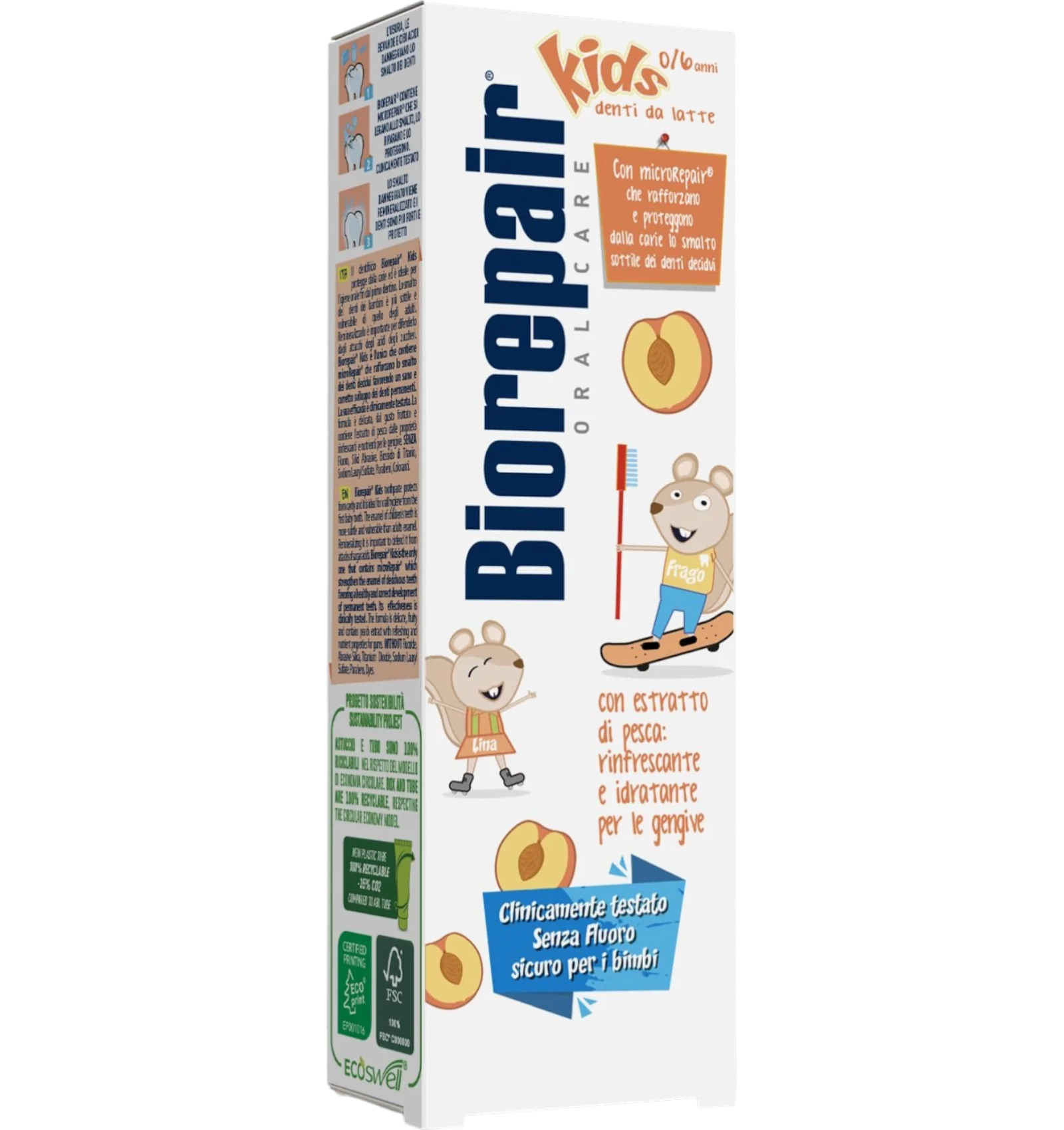 Biorepair Kids toothpaste with peach extract 50 ml