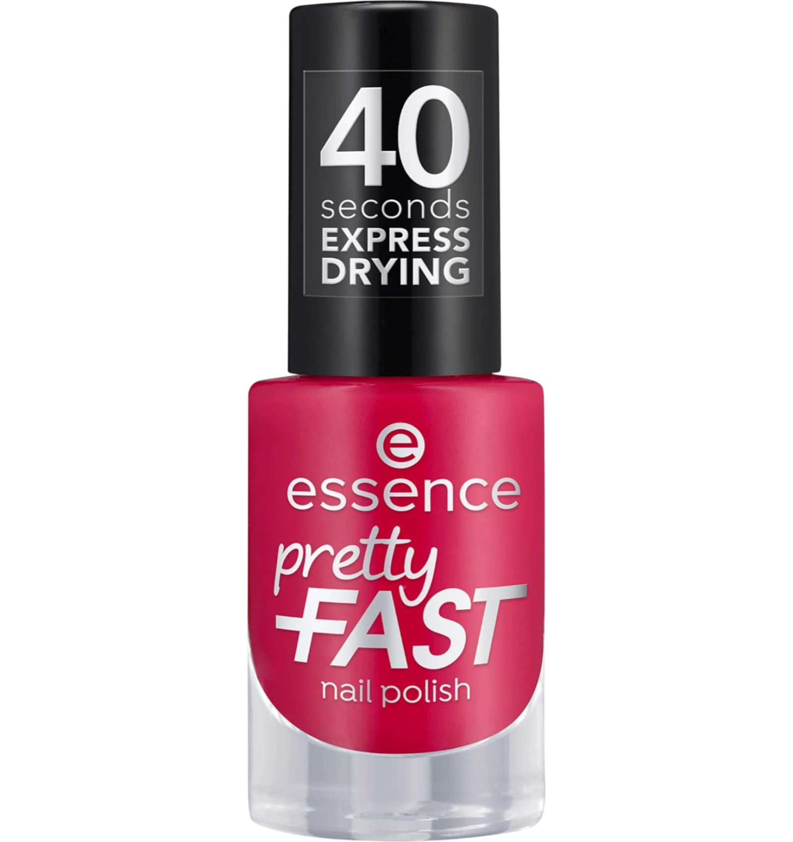 Essence Pretty Fast Nail Polish 04 red glossy bottle