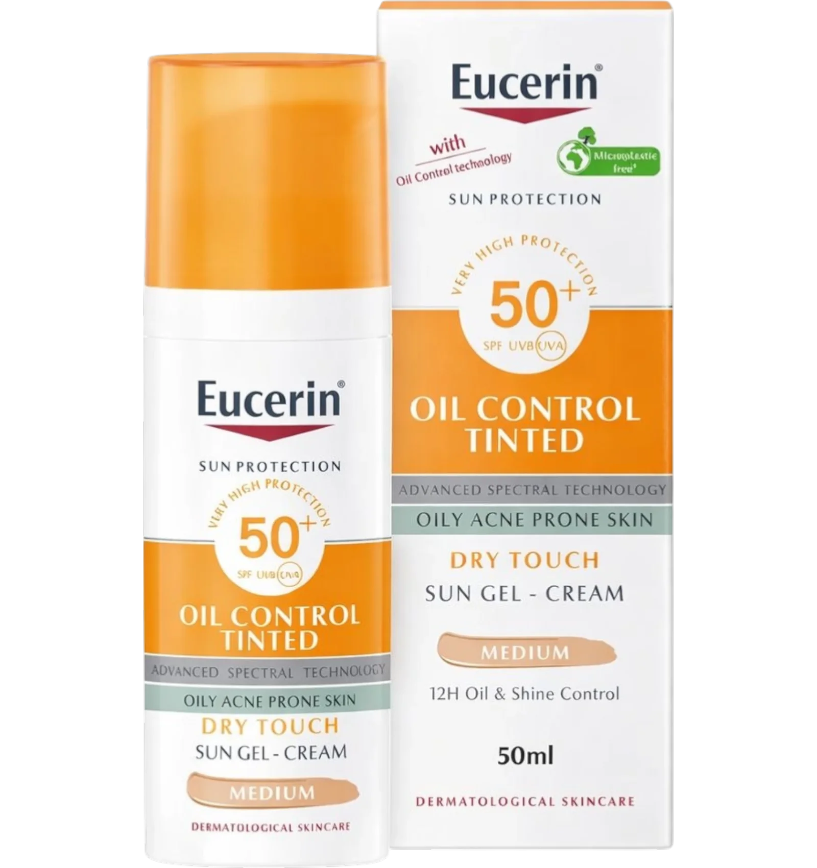 Eucerin oil control tinted sun cream medium 50ml
