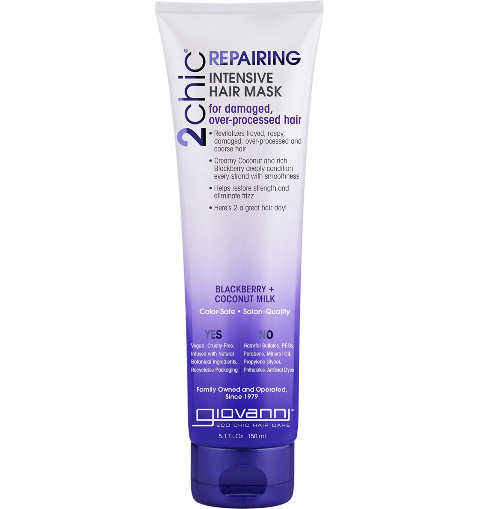 Giovanni 2 Chic Repairing Hair Mask With Berries And Coconut Milk 150 ml