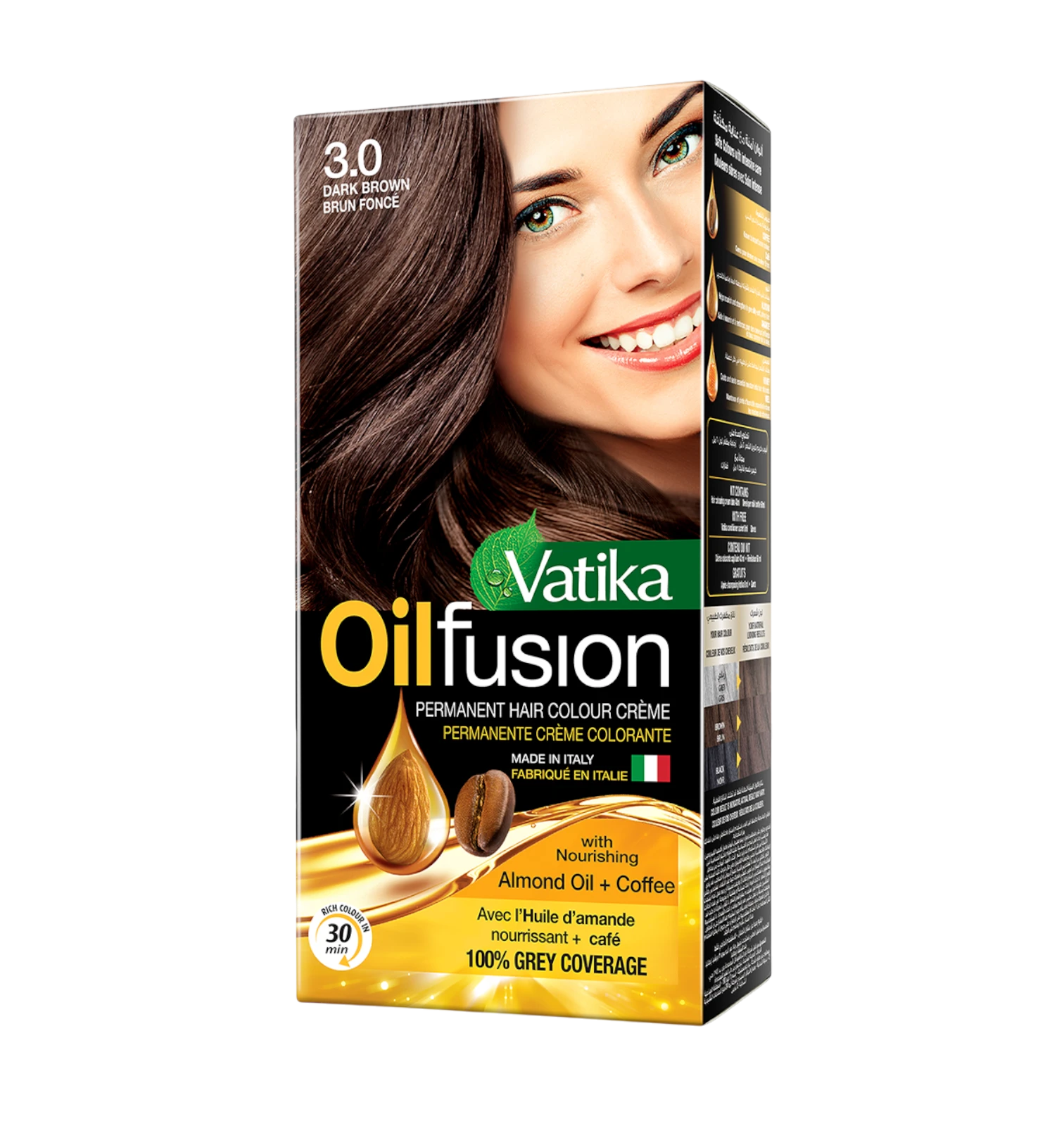 Vatika Oil Fusion Hair Color Dark Brown 3/0