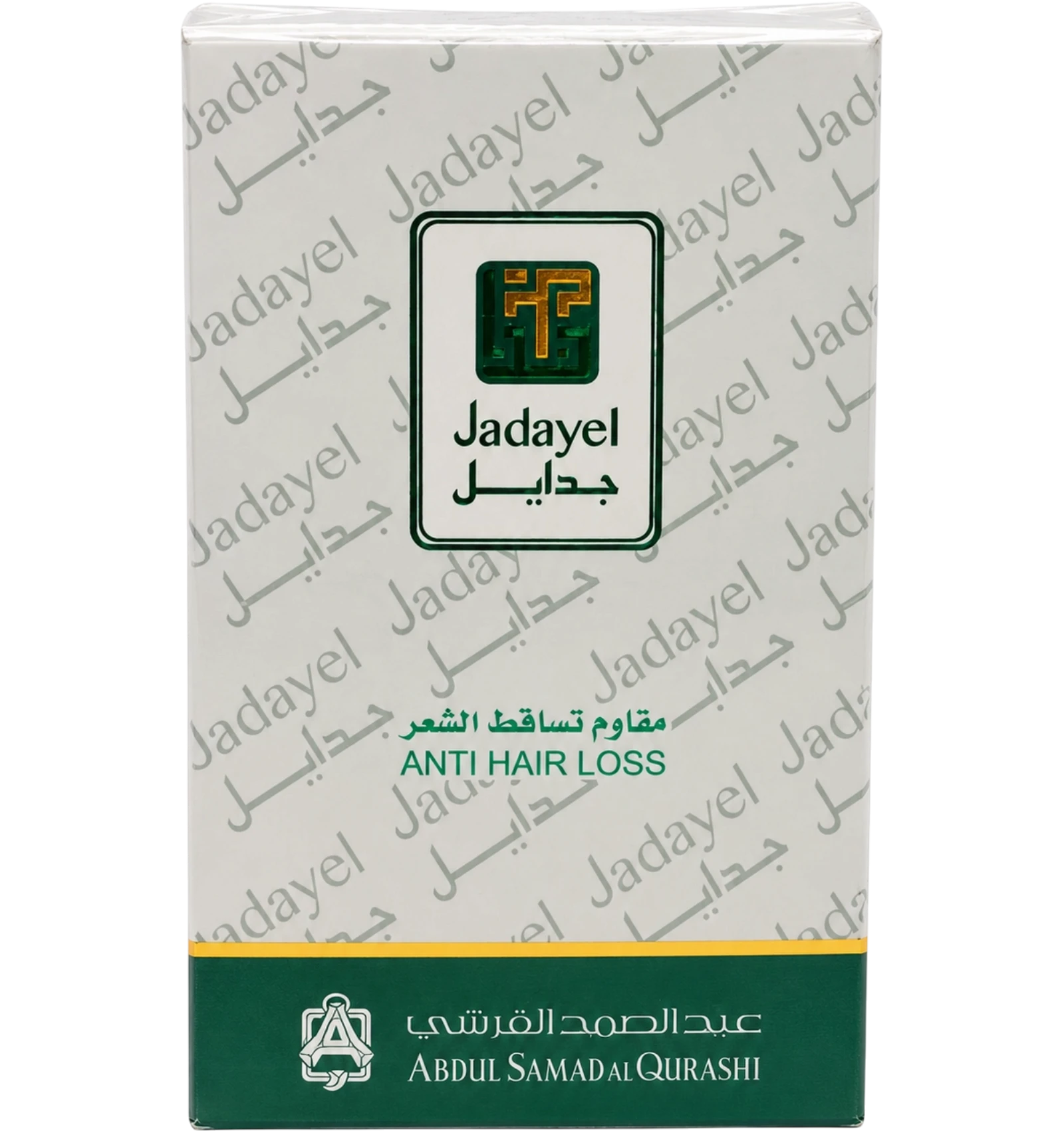 Jadayel anti hair loss oil faceted green 130ml bottle with gift box