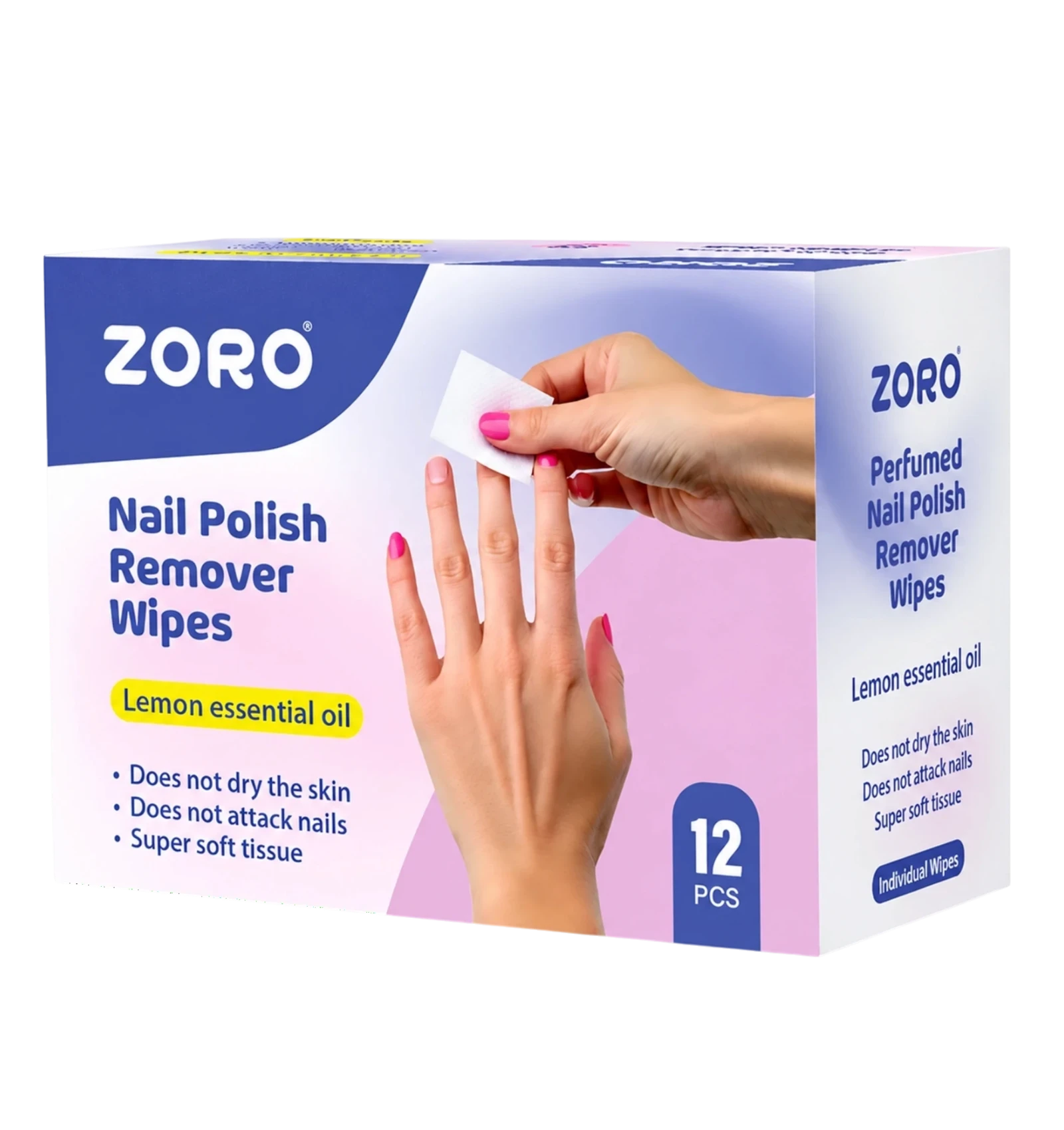 Zoro Nail Polish Remover Wipes 12 Wipes