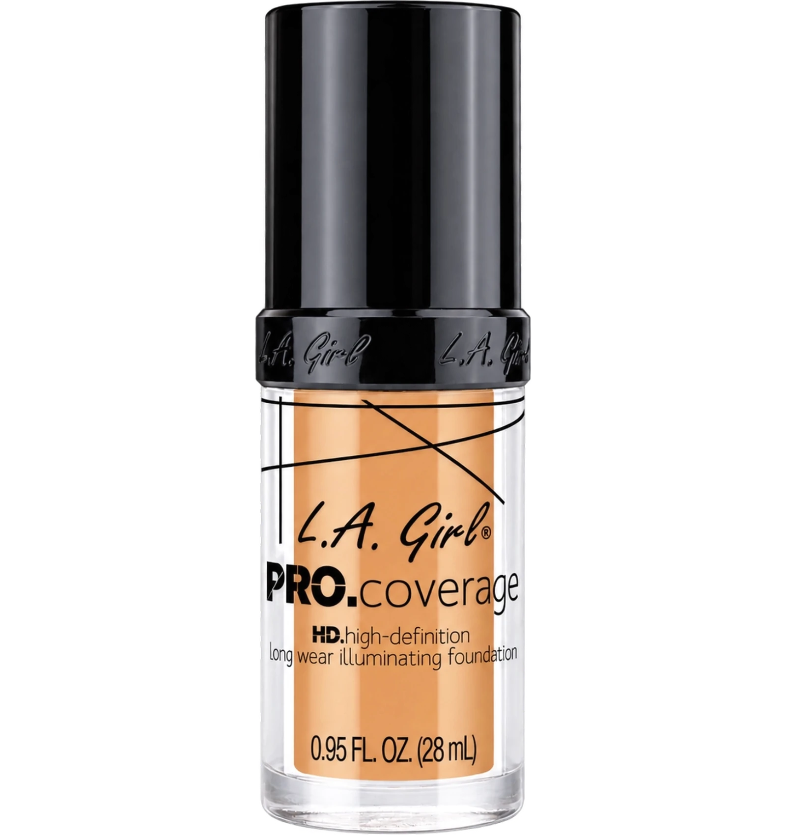 L.A. Girl Pro Coverage HD Liquid Foundation with Highlighter GLM645 Nude Beige