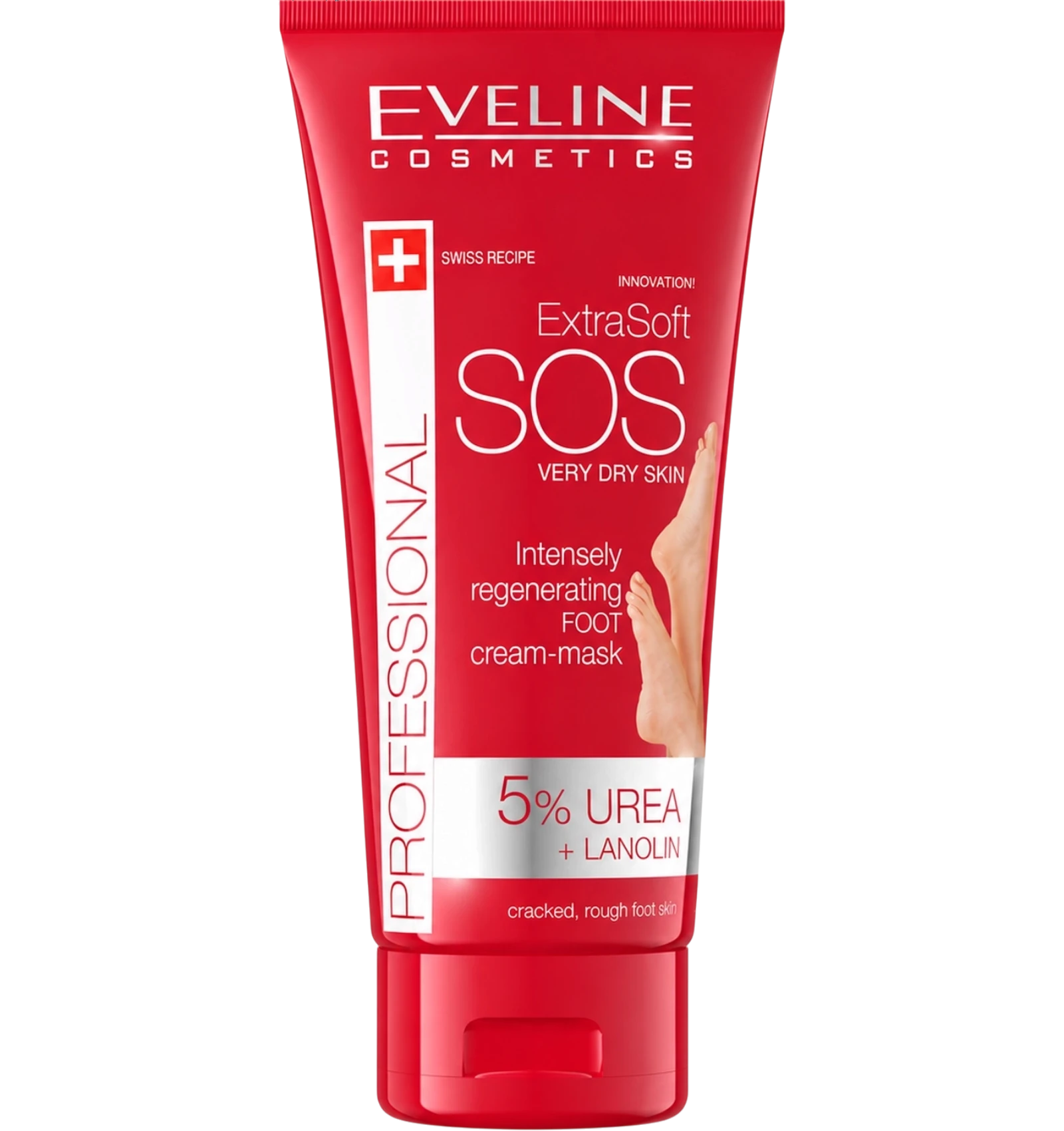 Eveline SOS Extra Soft Foot Cream for Cracked and Dry Feet 100ml