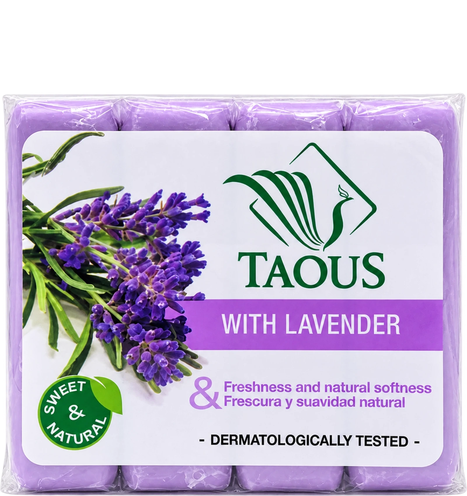 Taous Lavender Bar Soap 4 × 120g