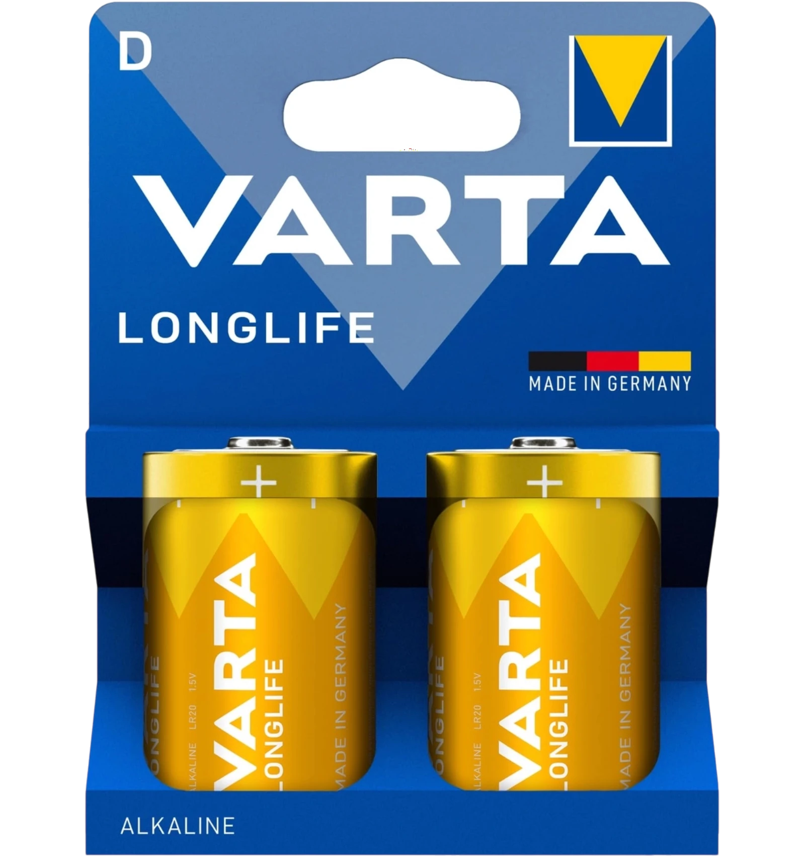 Varta Longlife D Batteries 2 Pcs