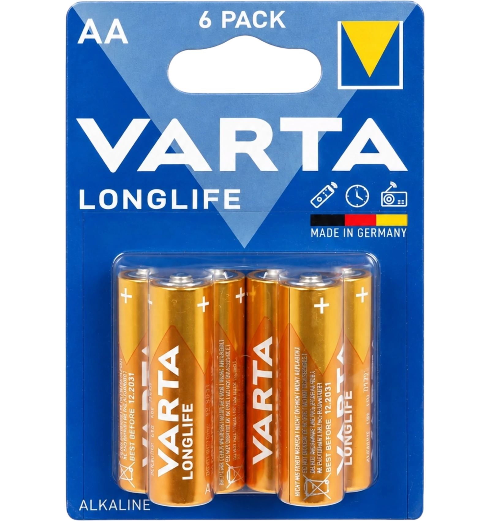 Varta Longlife AA Batteries 6 Pcs