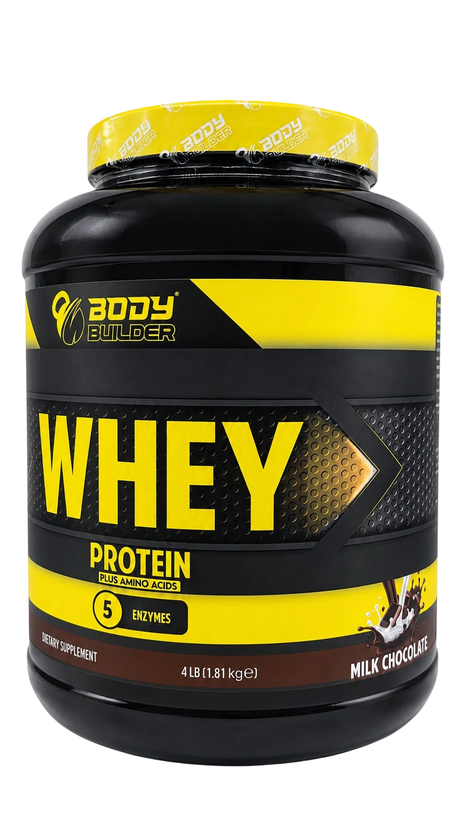 Body Builder 100% Whey Protein Milk Chocolate flavor 4 lb jar