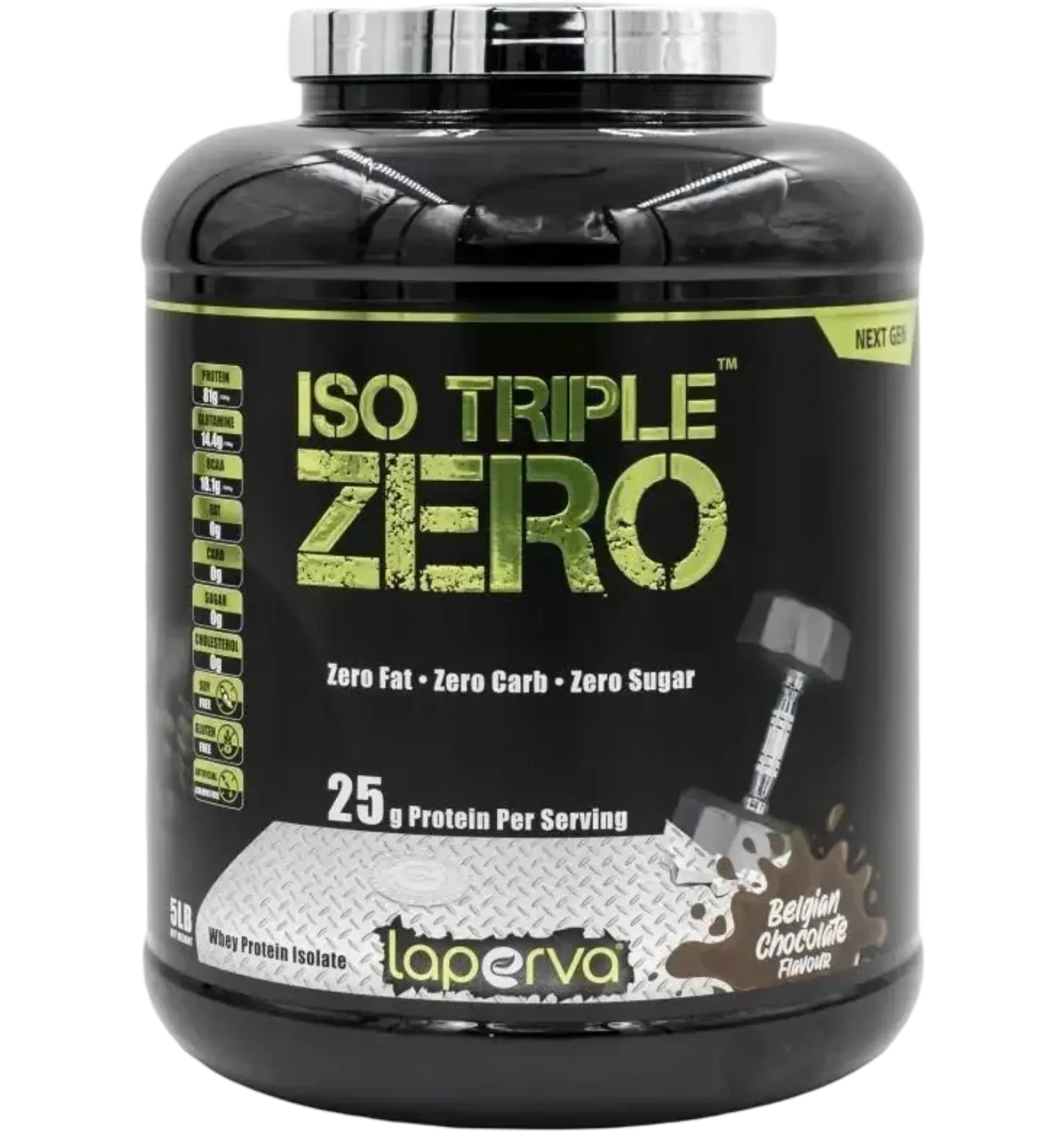 Laperva ISO Triple Zero whey protein isolate Belgian Chocolate 5lb