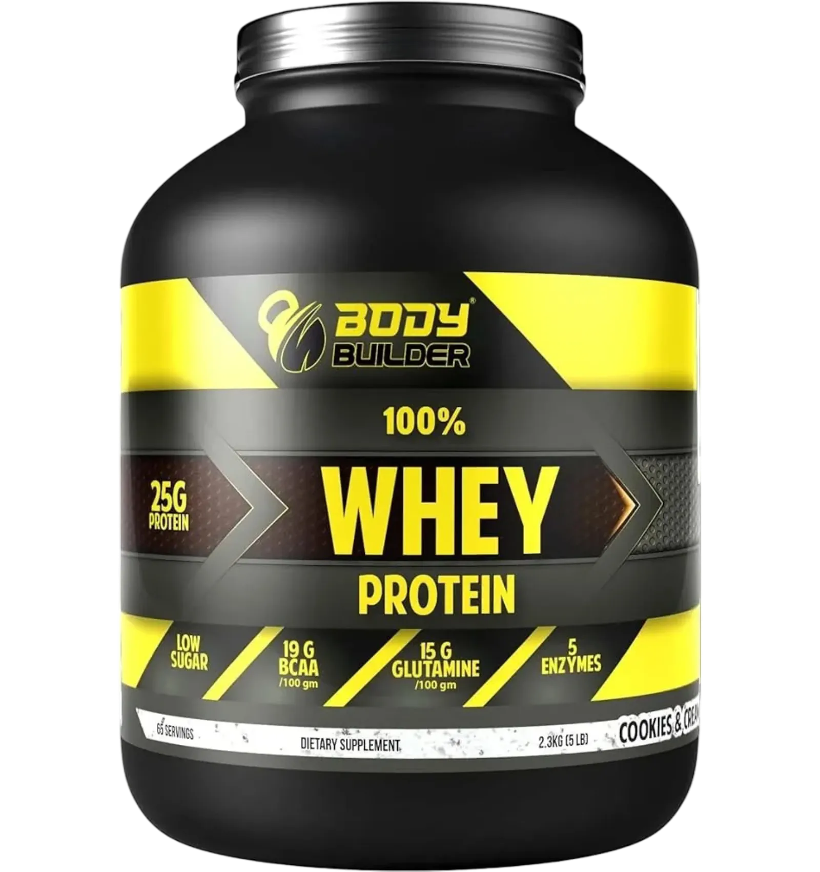 Body Builder Whey Protein Cookies and Cream 2.3kg 65 Servings
