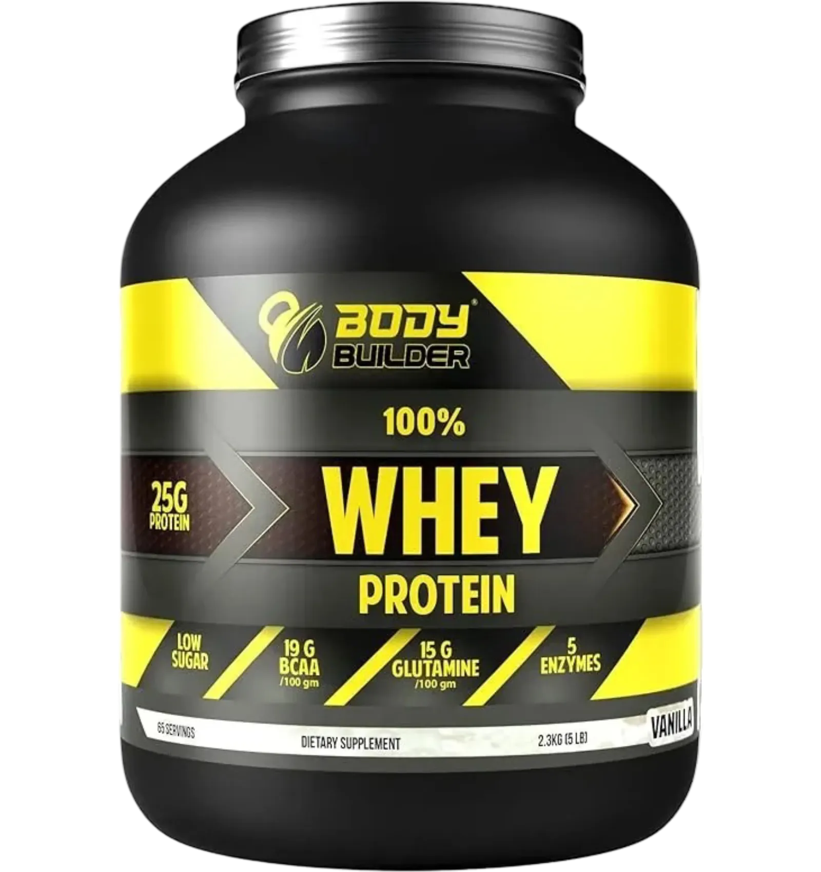 Body Builder 100% Whey Protein Vanilla Powder 5lb 65 Servings